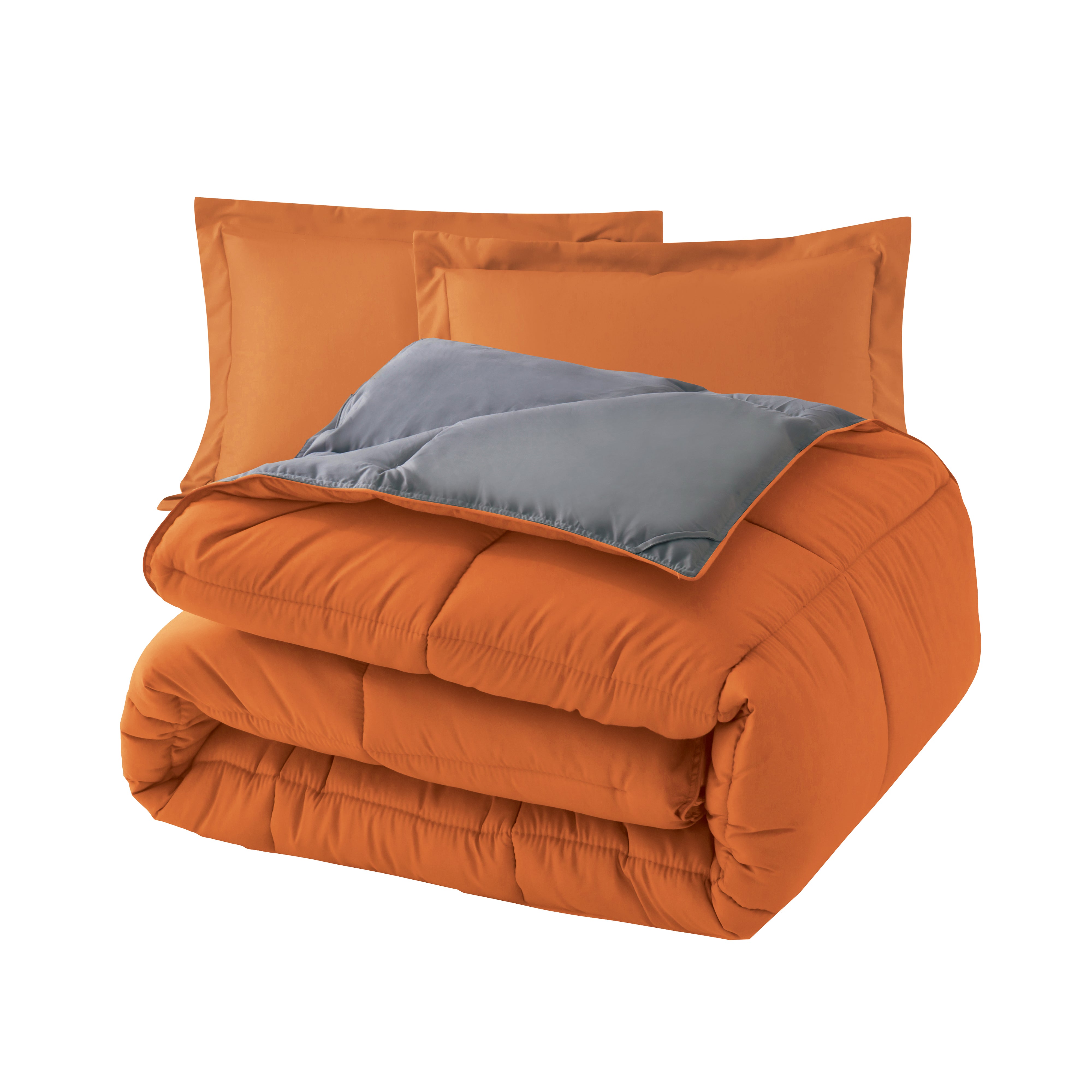 Everlaneas Reversible 3-Piece Box Stitched Comforter & Shams - Duvet Insert with 4 Corner Tabs