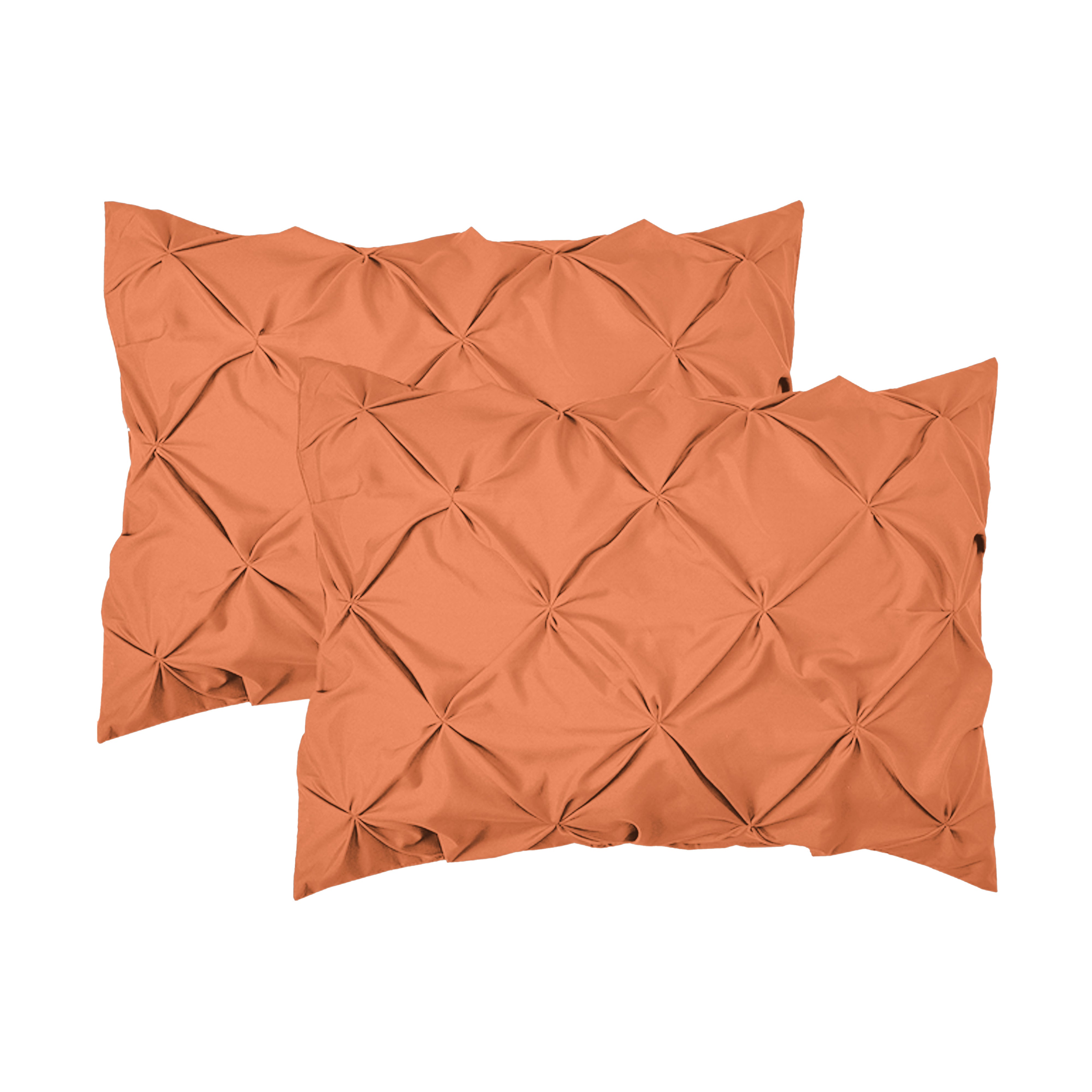 Everlaneas 8-Piece Pintuck Pinch Pleated Comforter Set - Includes 4-Piece Sheet Set with Double Sided Storage Pockets