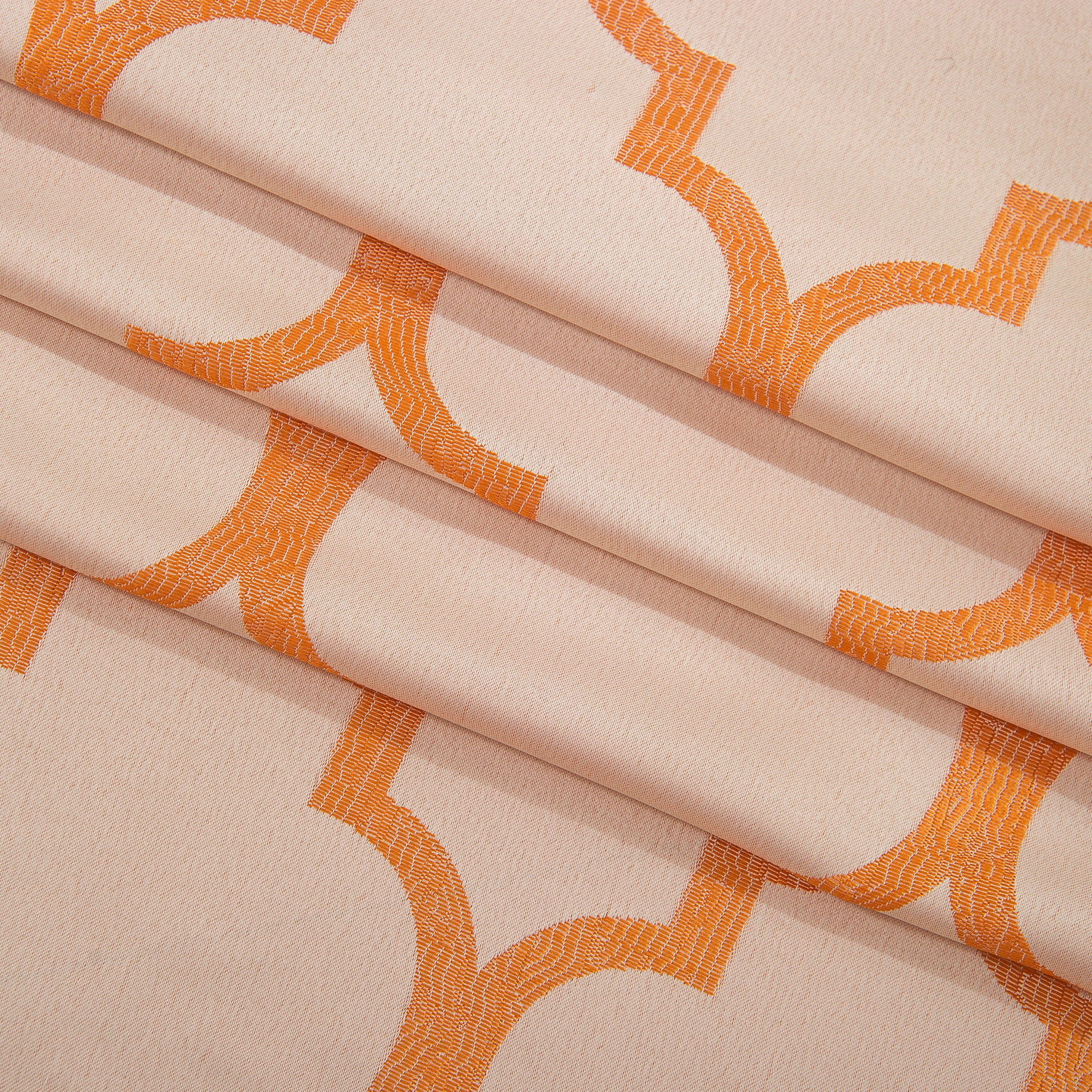 Everlaneas 2-Piece Quatrefoil - Moroccan Trellis Jacquard Look Curtain Panels- Attached Valance - 54" W x 84" L, Set of 2