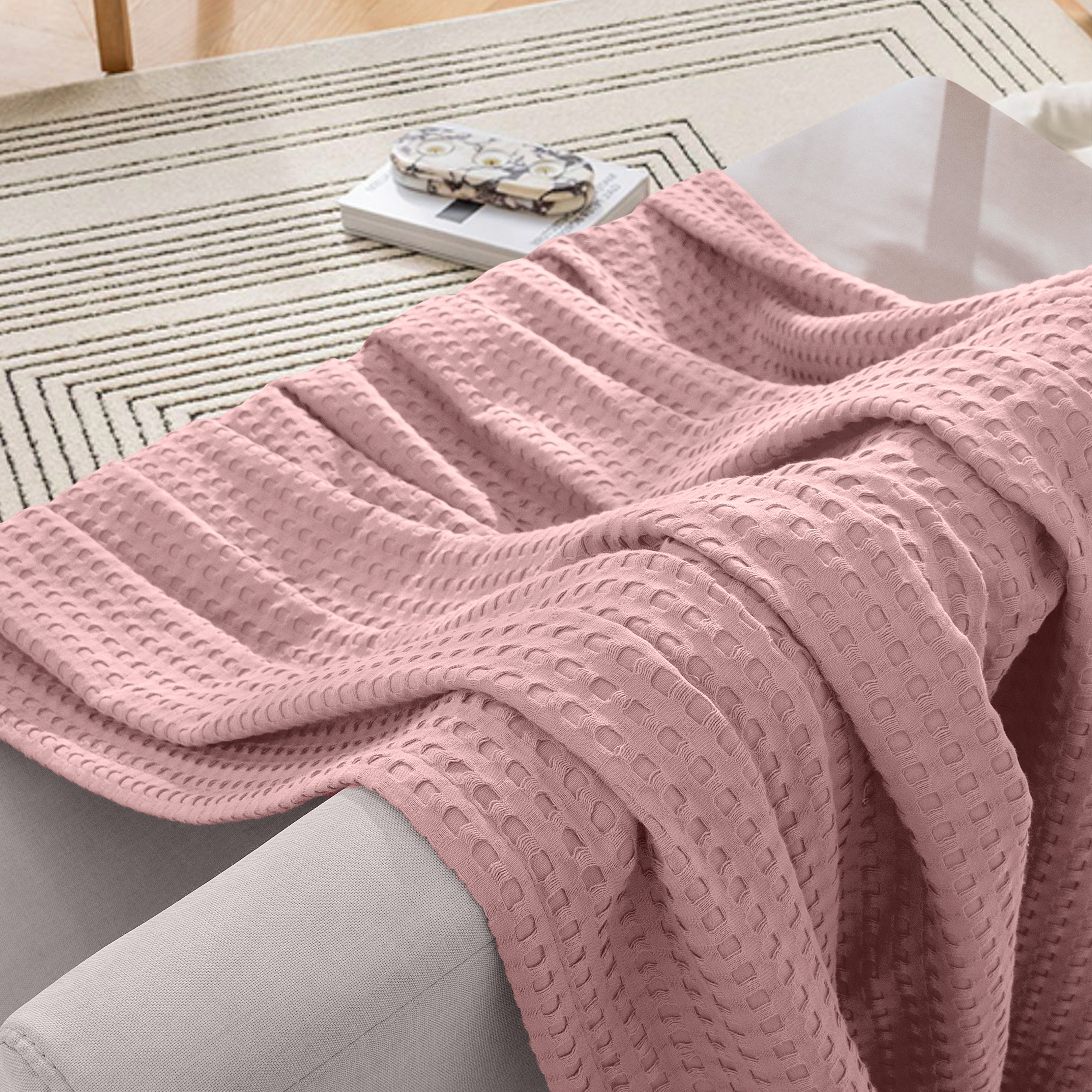 Everlaneas Cotton Waffle Blanket