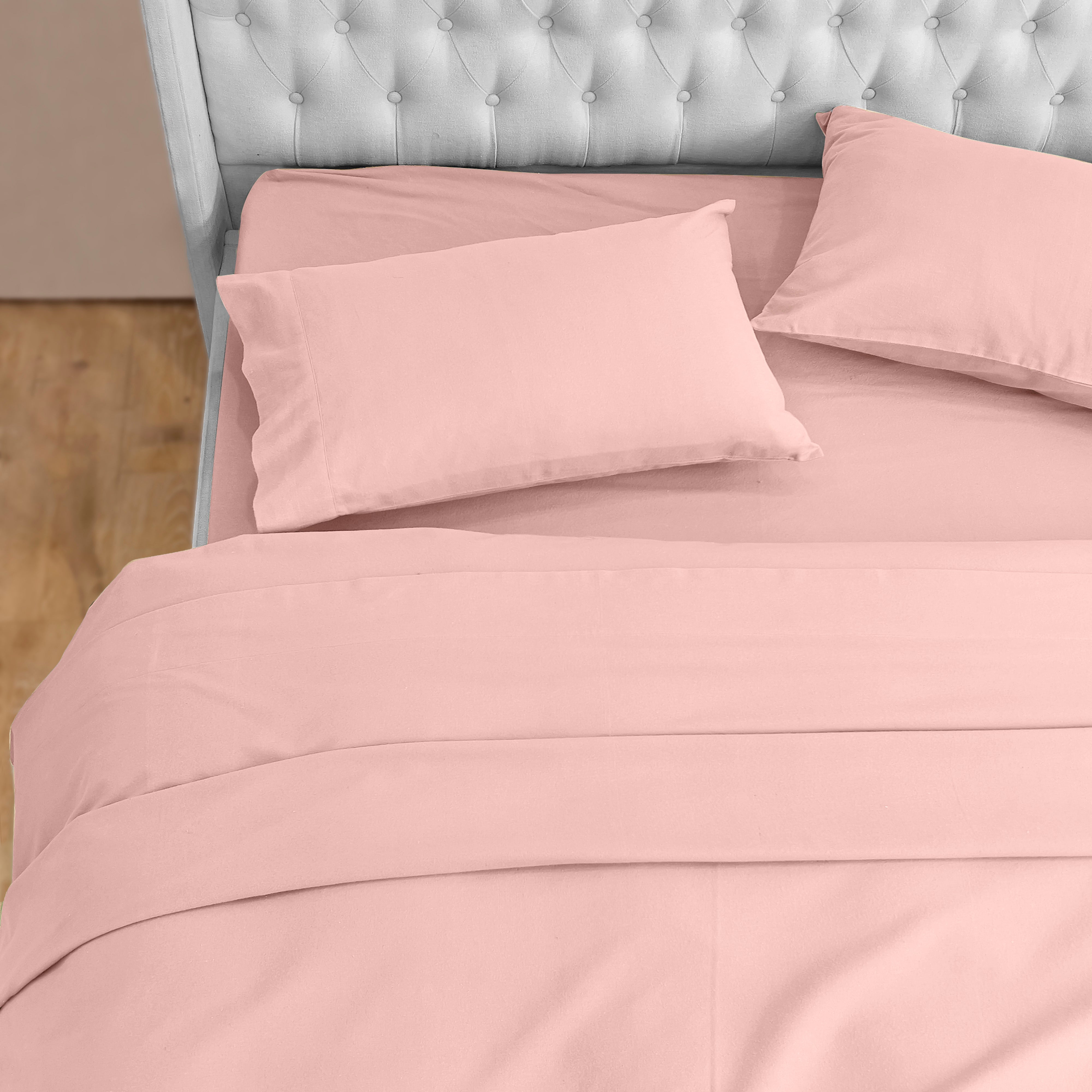 Everlaneas 4-Piece Cotton Flannel Sheet Set - 100% Turkish Cotton