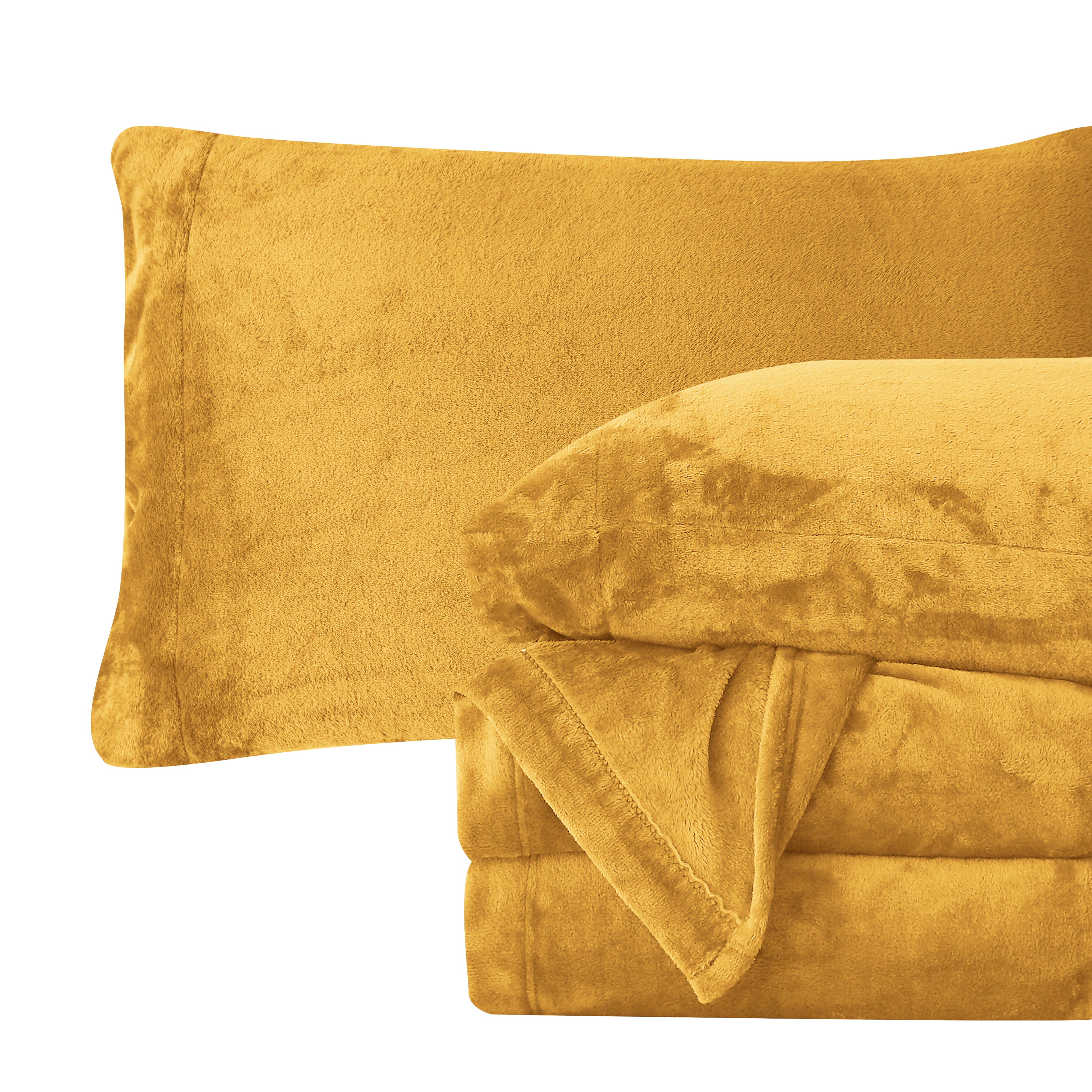 Everlaneas 4-Piece Velvet Plush Flannel Sheet Set