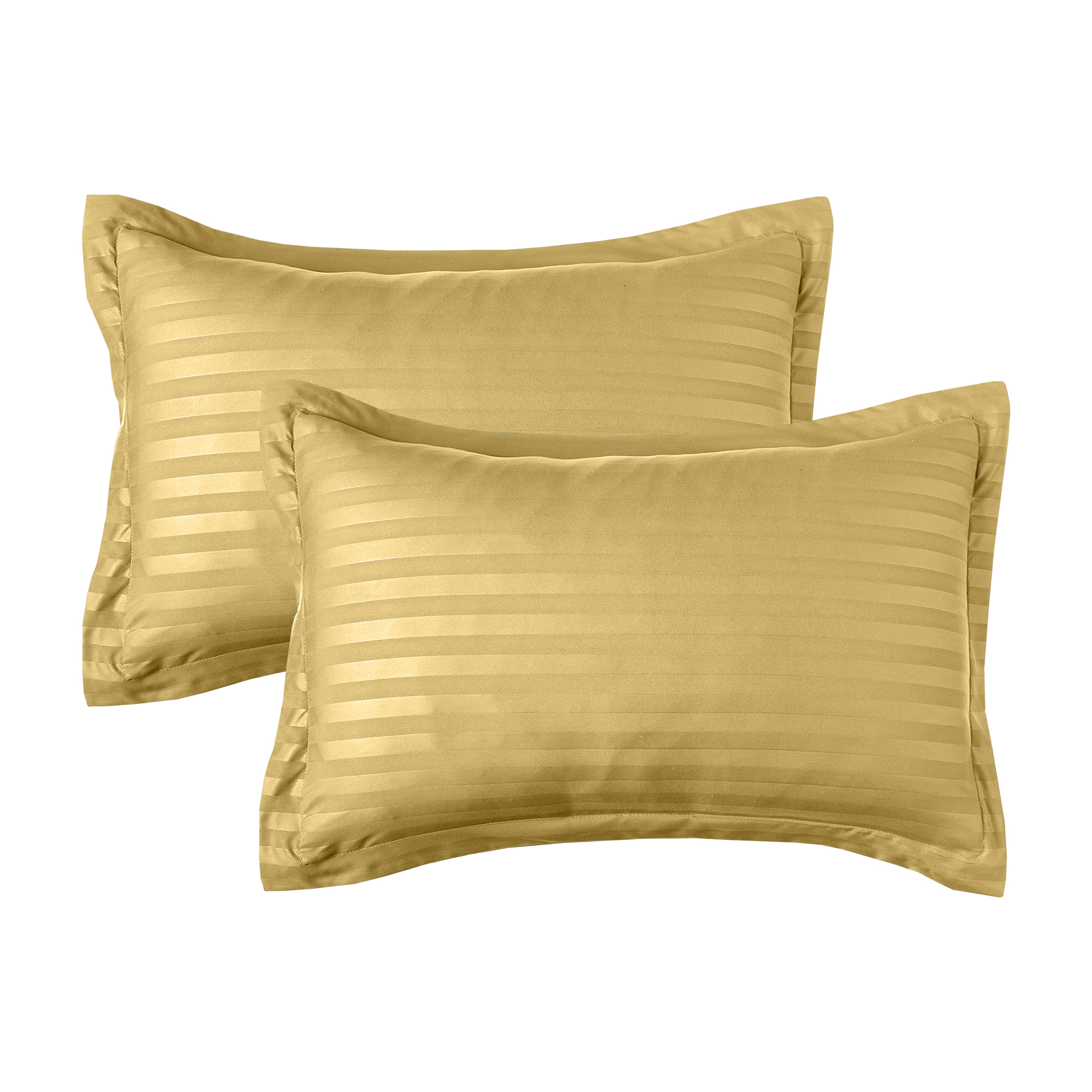 Everlaneas 8-Piece Dobby Stripe Comforter Set - Includes 4-Piece Sheet Set with Double Sided Storage Pockets