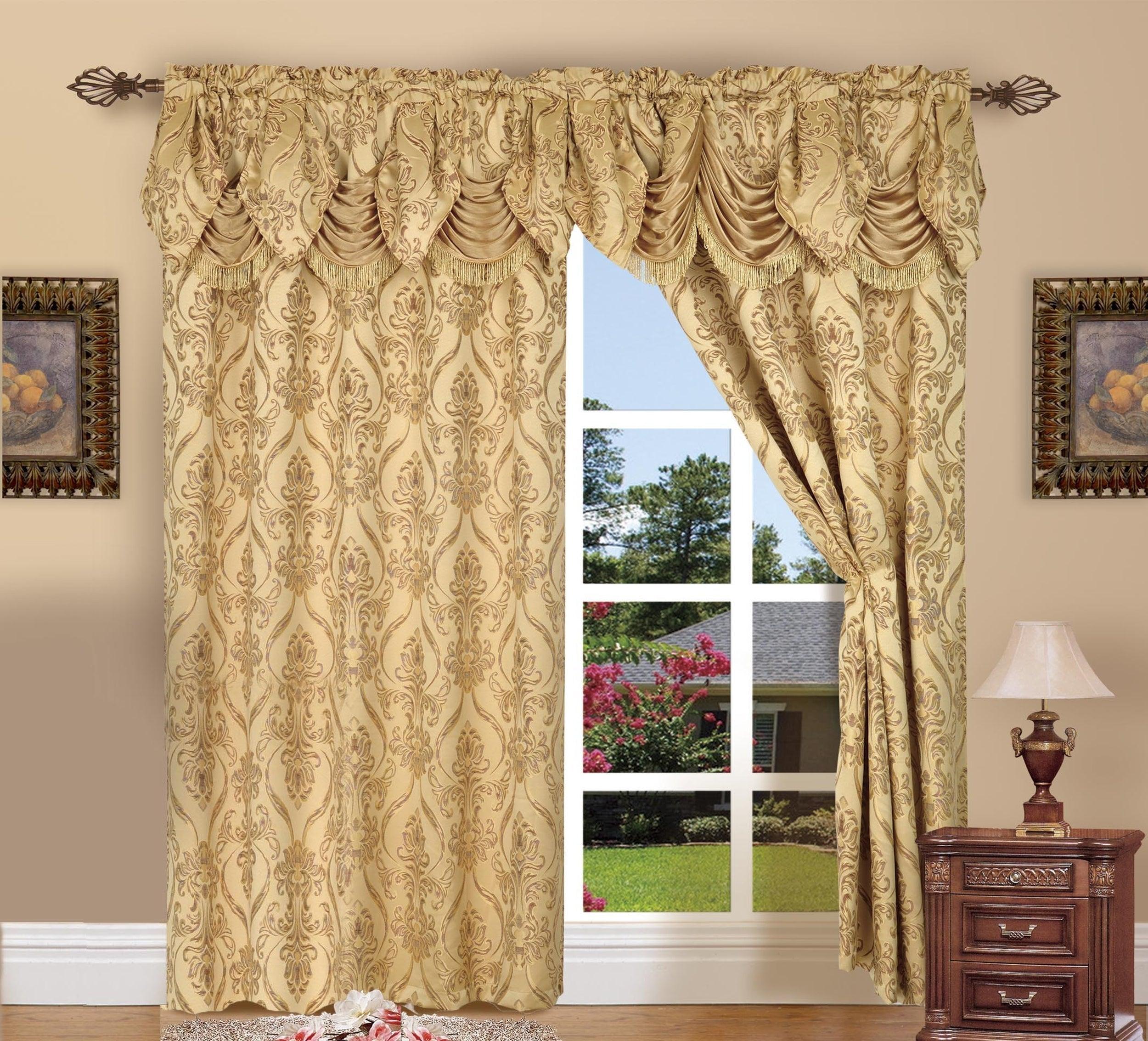 Everlaneas Set of 2 Penelope Jacquard Look Curtain Panels - 54" W x 84" L