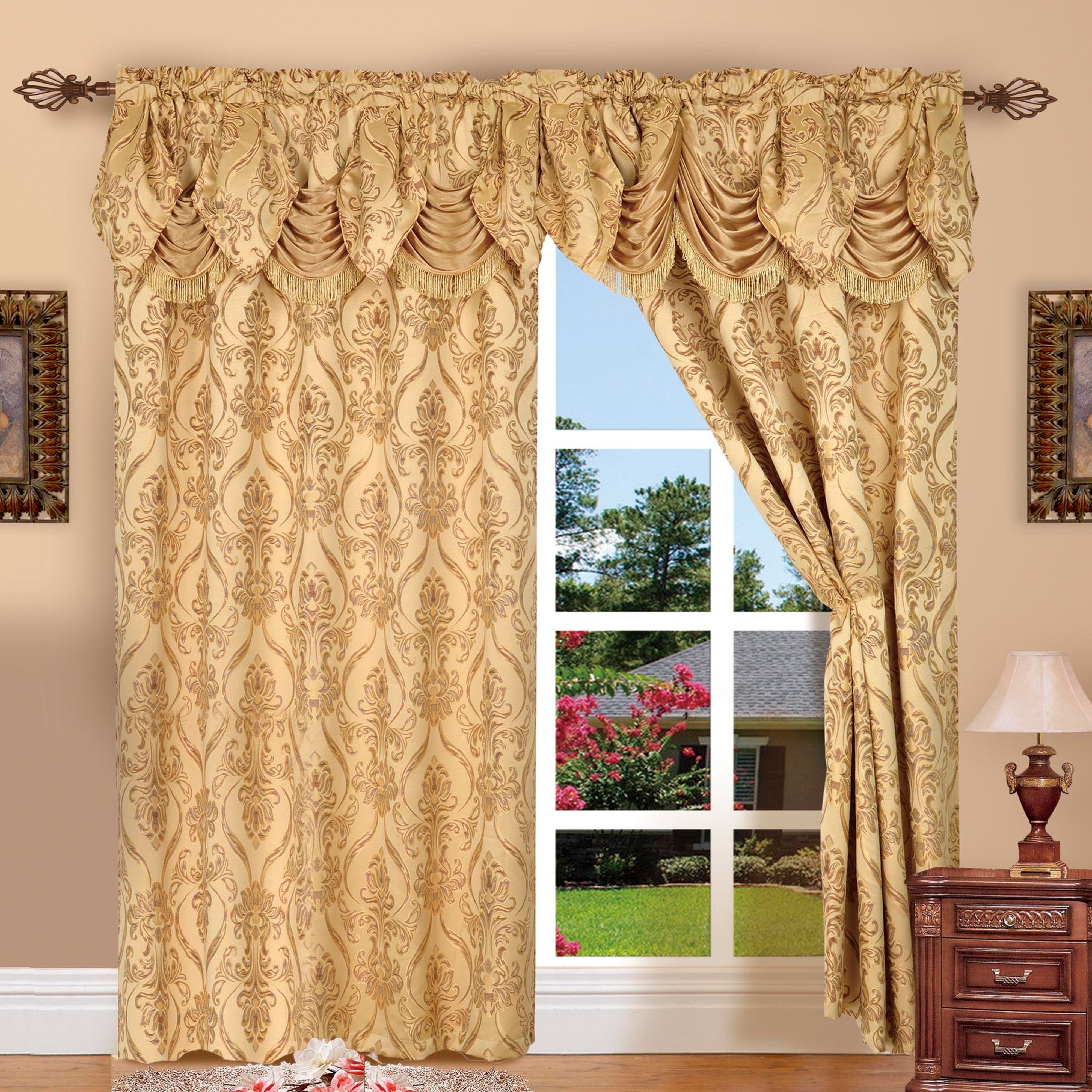 Everlaneas Set of 2 Penelope Jacquard Look Curtain Panels - 54" W x 84" L
