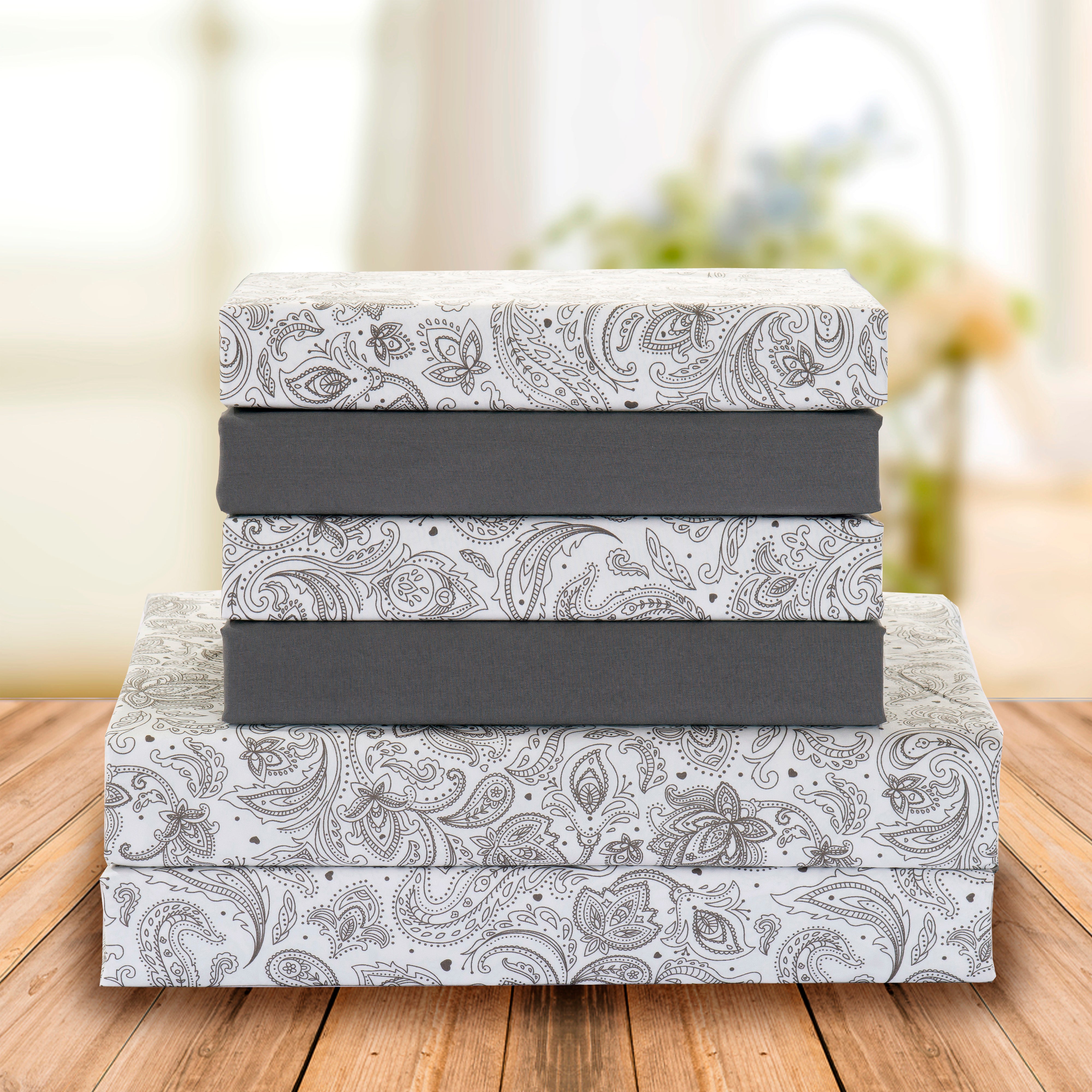 Everlaneas 6-Piece Paisley Printed Pattern - Soft as a Hotel Premium Quality Sheet Set