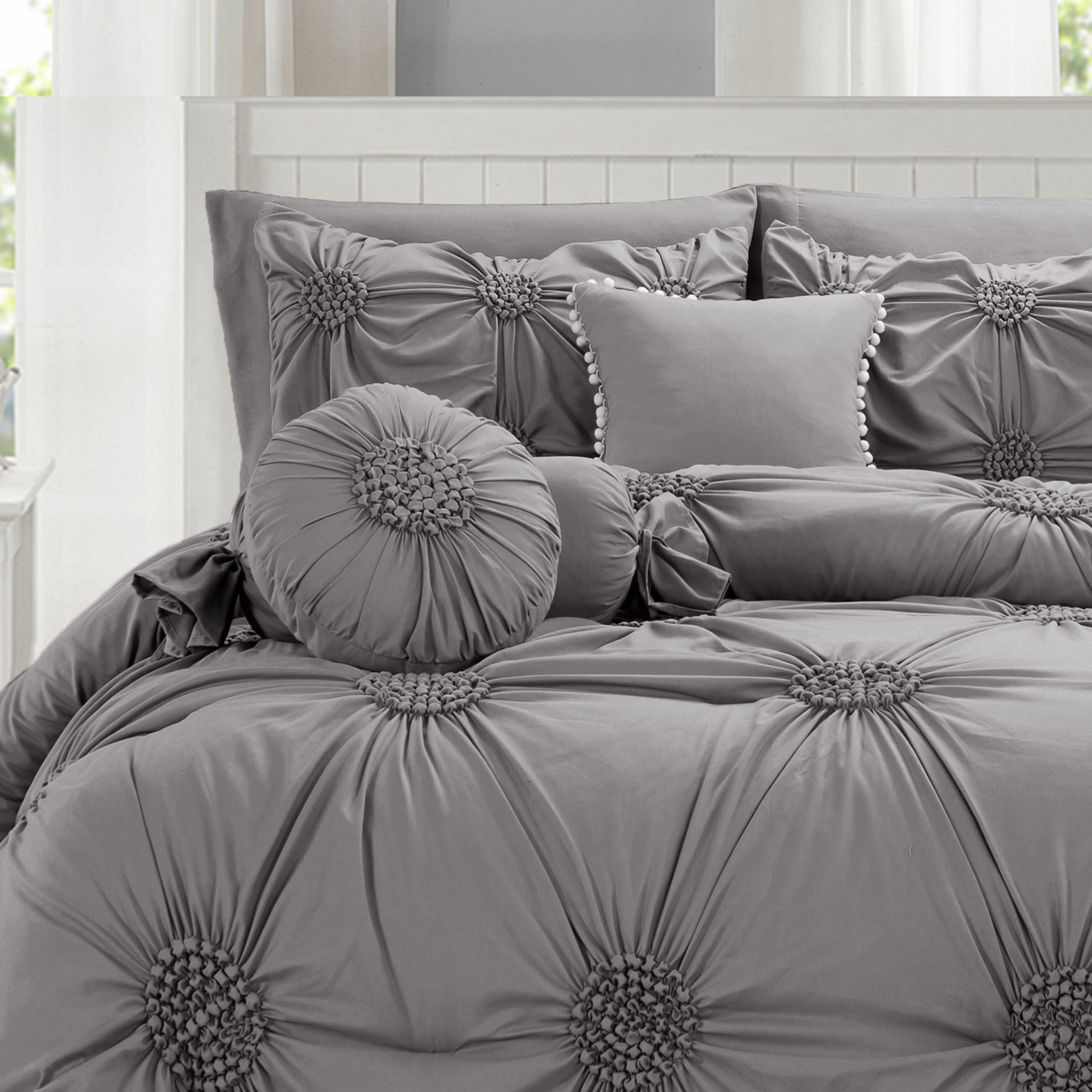 Everlaneas 10-Piece Sunflower Comforter Set - Includes 4-Piece Sheet Set with Double Sided Storage Pockets