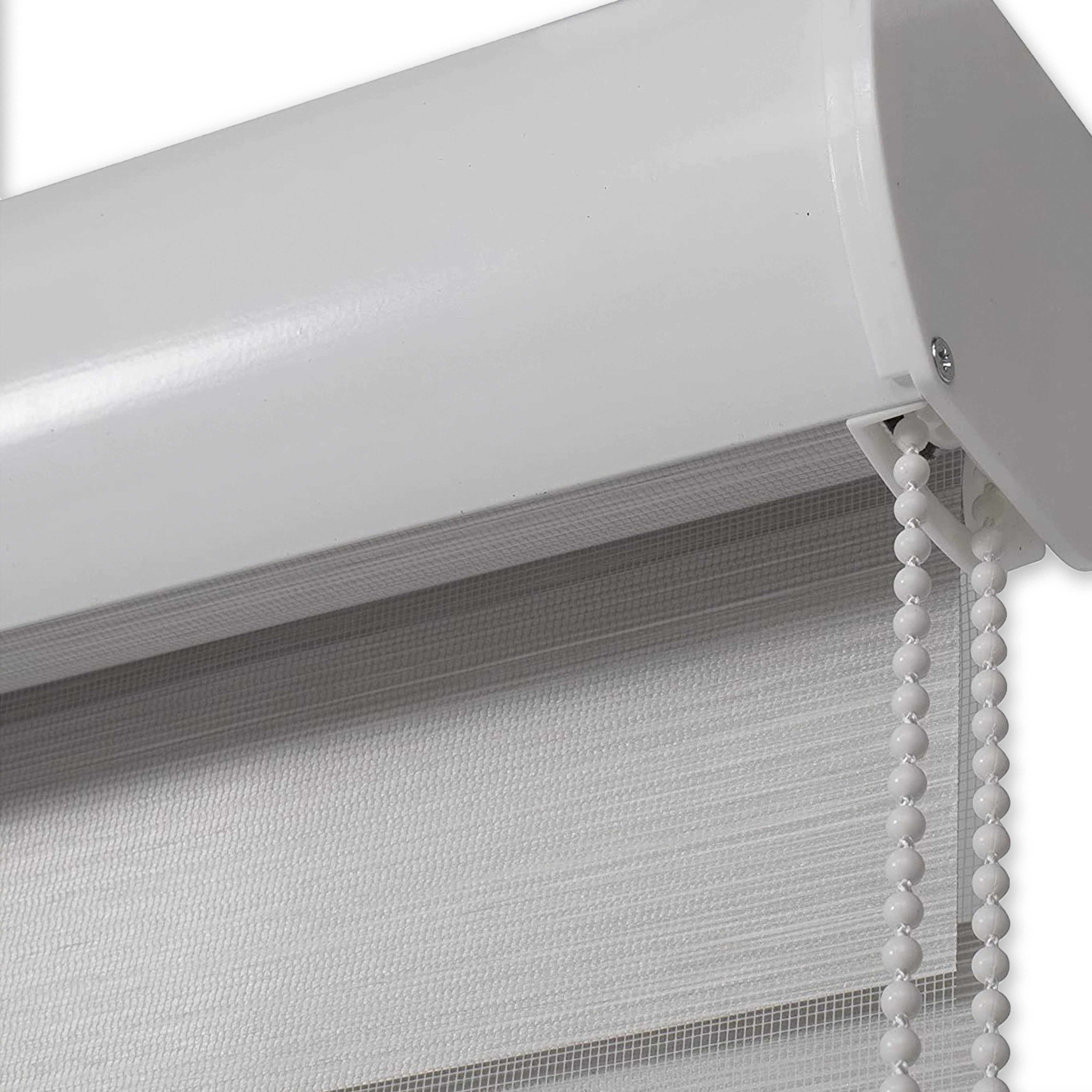 Everlaneas Corded Zebra Blinds, Dual Layer Window Treatments Sheer Light Control