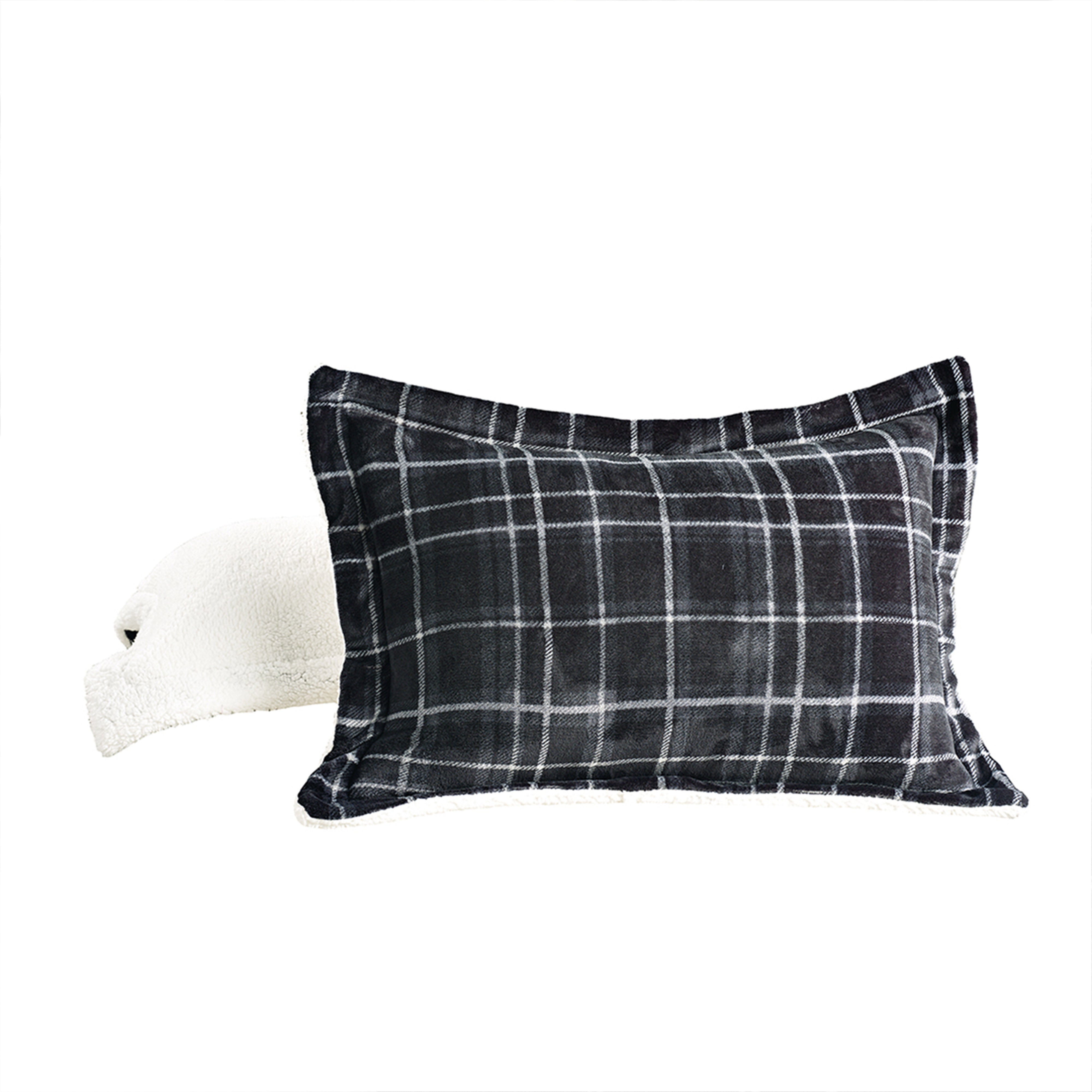 Everlaneas 3-Piece Plaid Micro-Suede Reversible Sherpa - Comforter Set