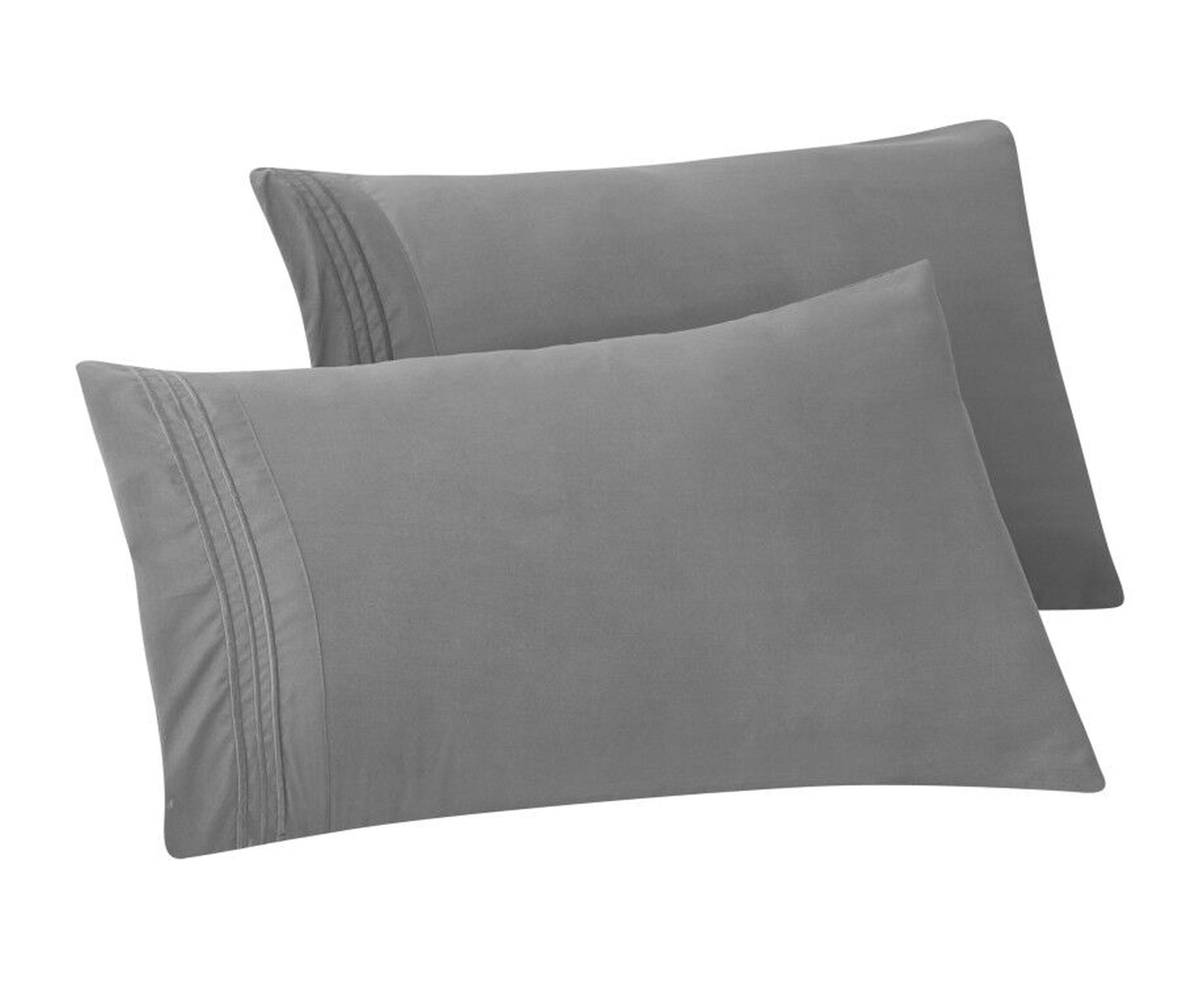 Everlaneas Set of 2 Pillowcases- 3 Line Embroidery