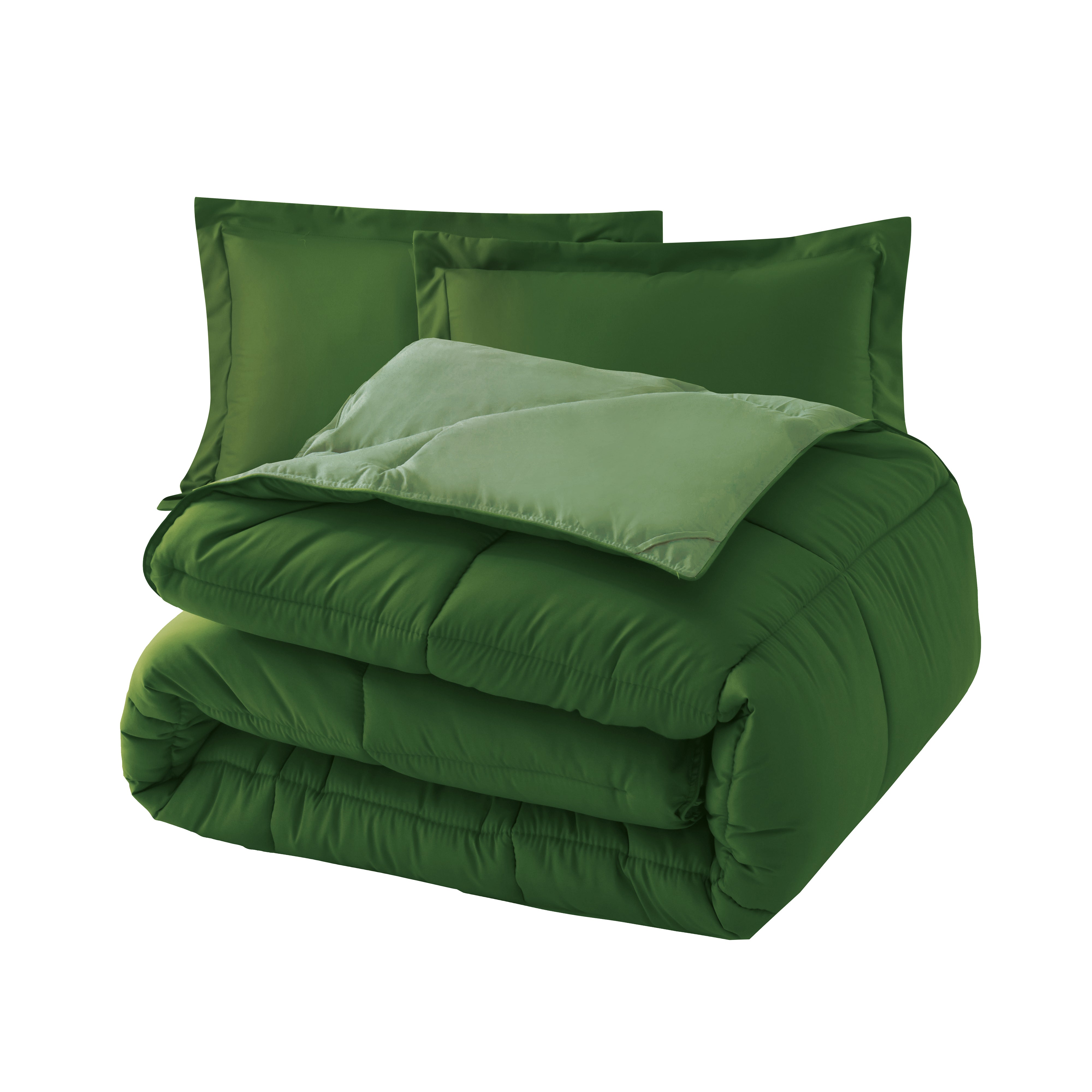 Everlaneas Reversible 3-Piece Box Stitched Comforter & Shams - Duvet Insert with 4 Corner Tabs