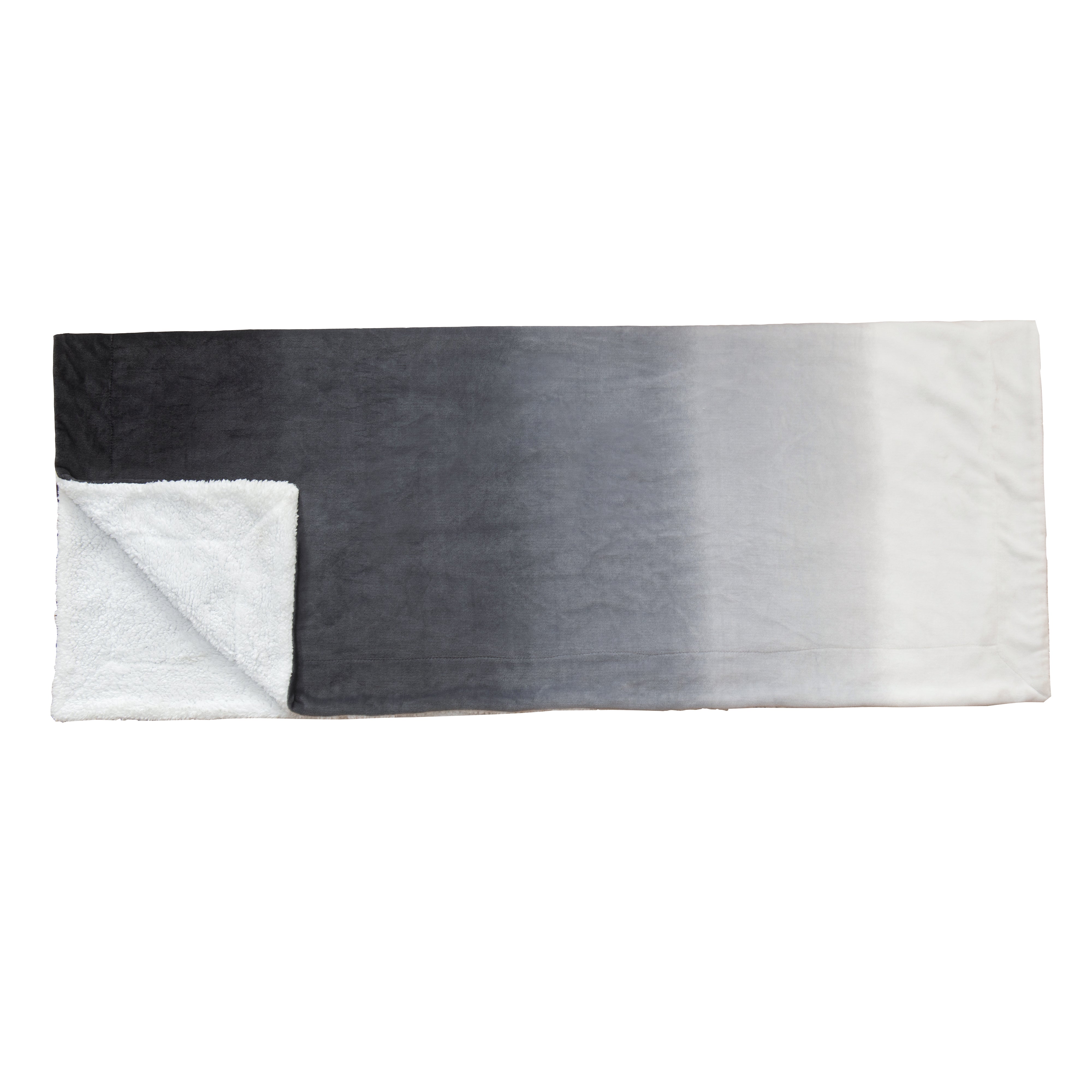 Everlaneas Ombre Printed - Sherpa Backed Plush Throw Blankets - 50 x 60 inches