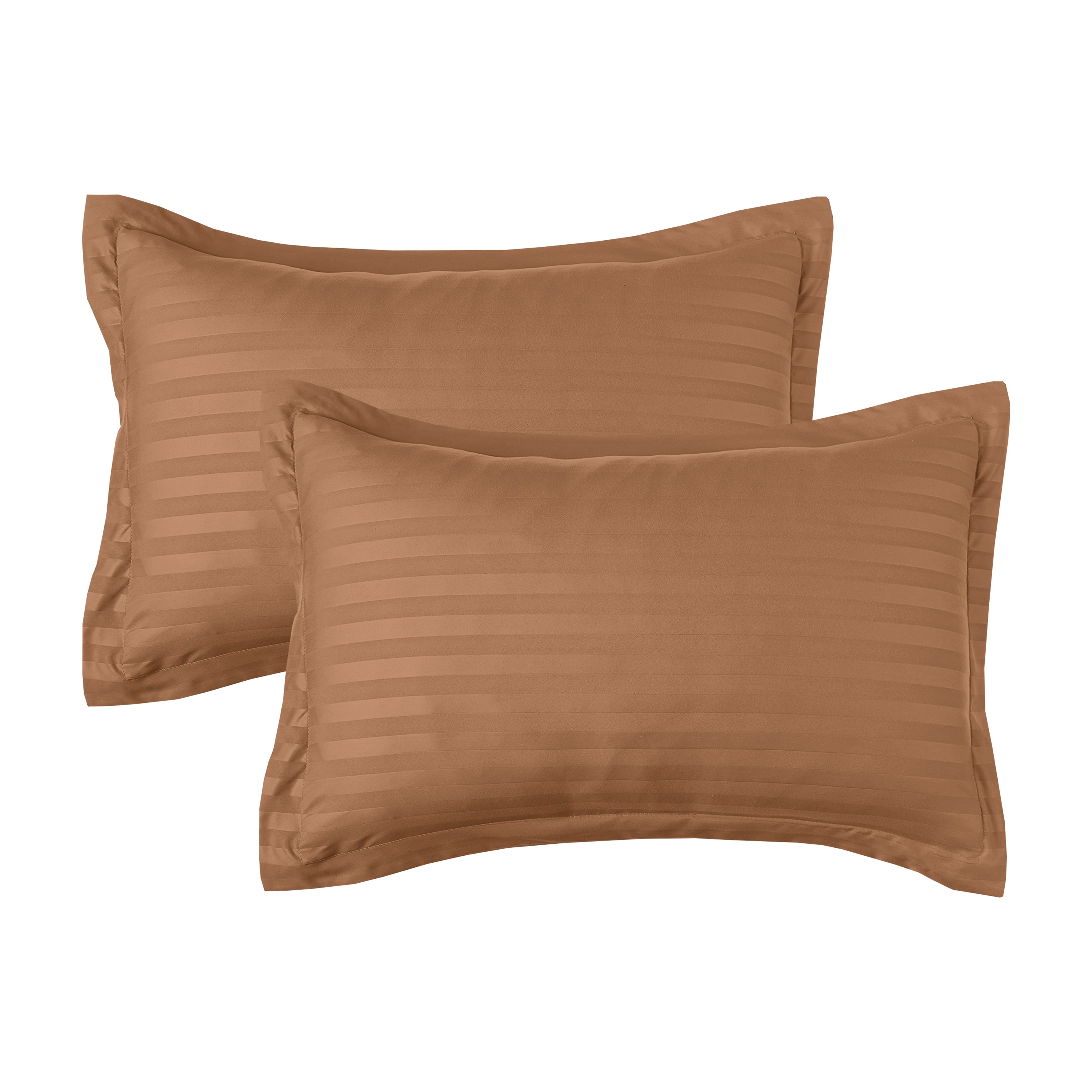 Everlaneas 8-Piece Dobby Stripe Comforter Set - Includes 4-Piece Sheet Set with Double Sided Storage Pockets