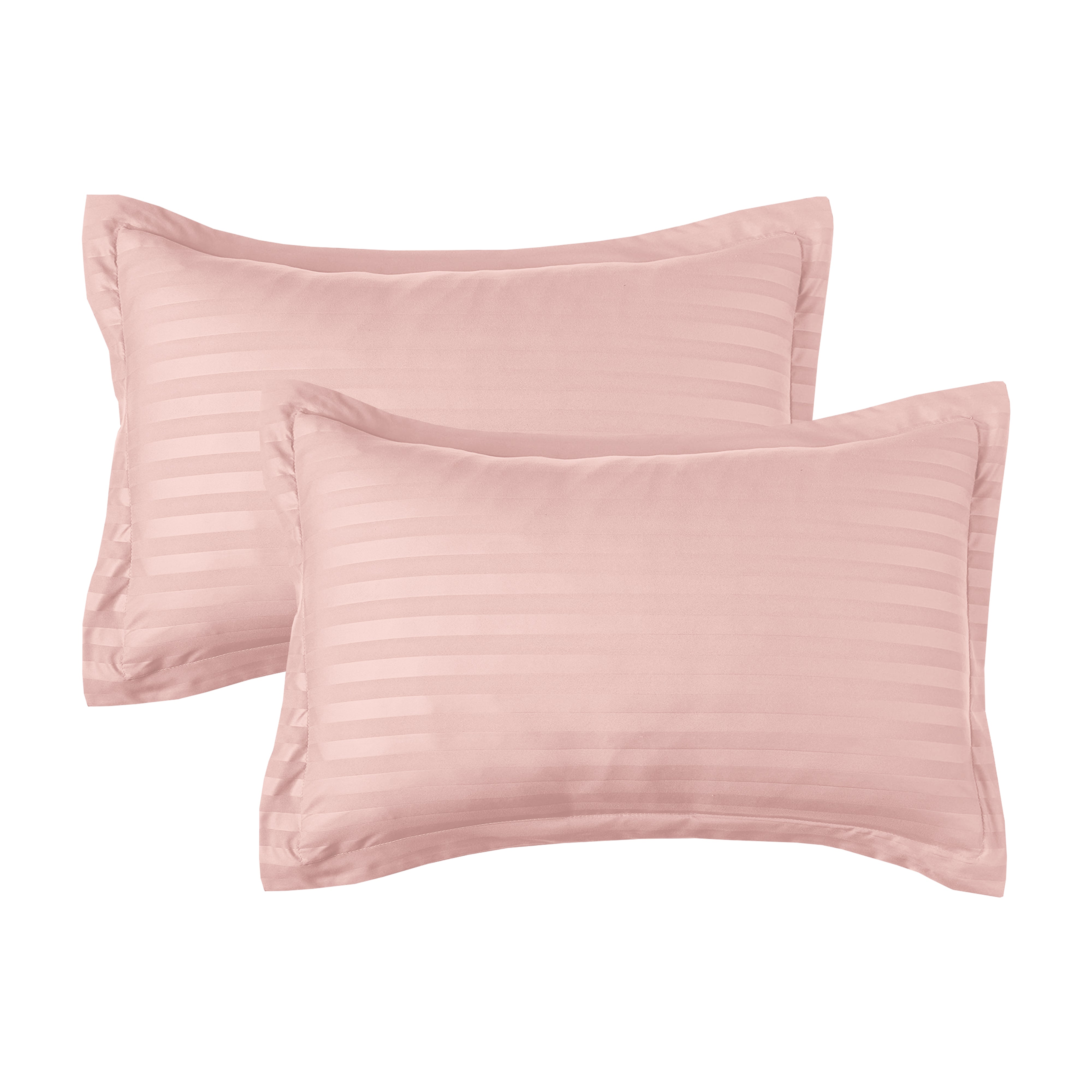 Everlaneas 8-Piece Dobby Stripe Comforter Set - Includes 4-Piece Sheet Set with Double Sided Storage Pockets