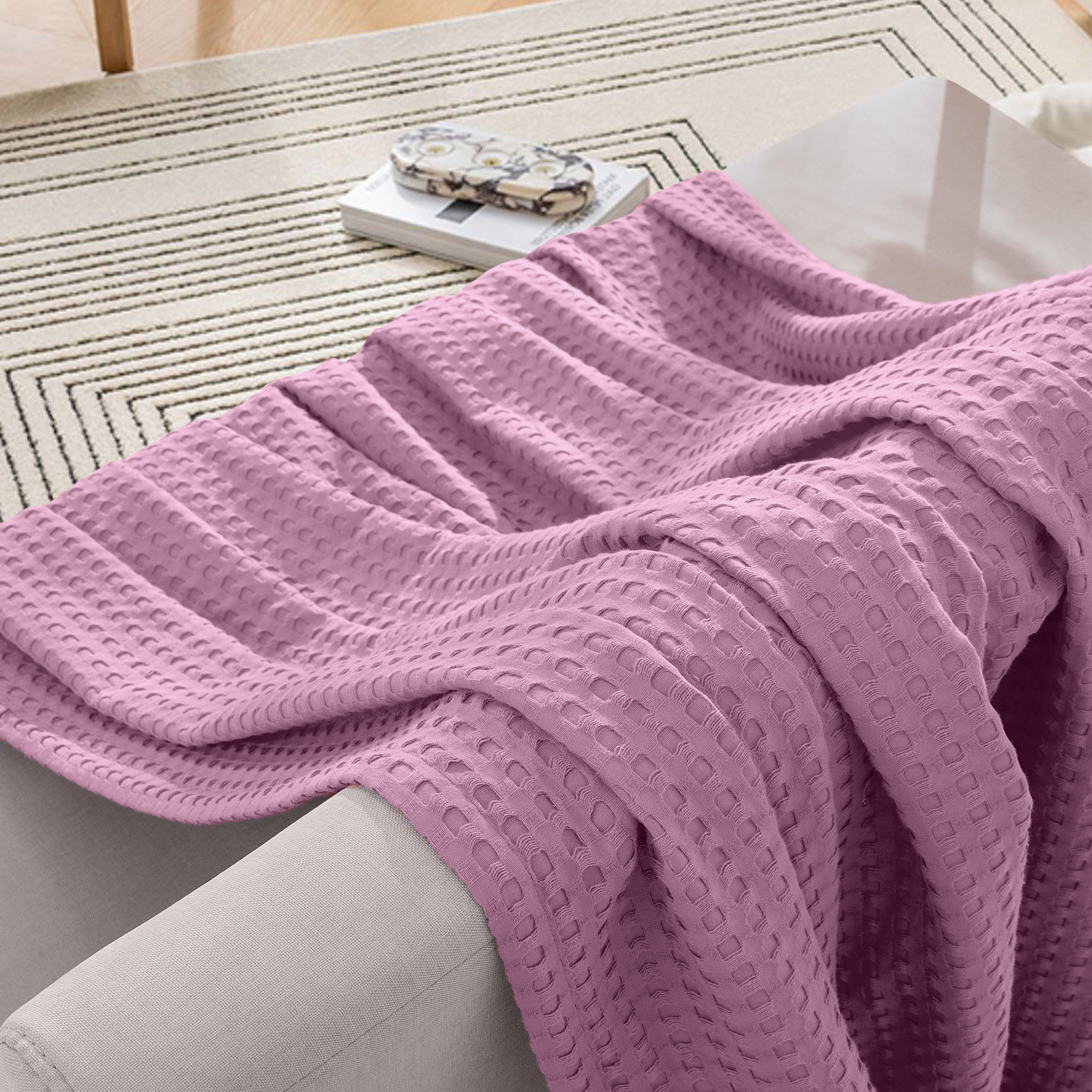 Everlaneas Cotton Waffle Blanket