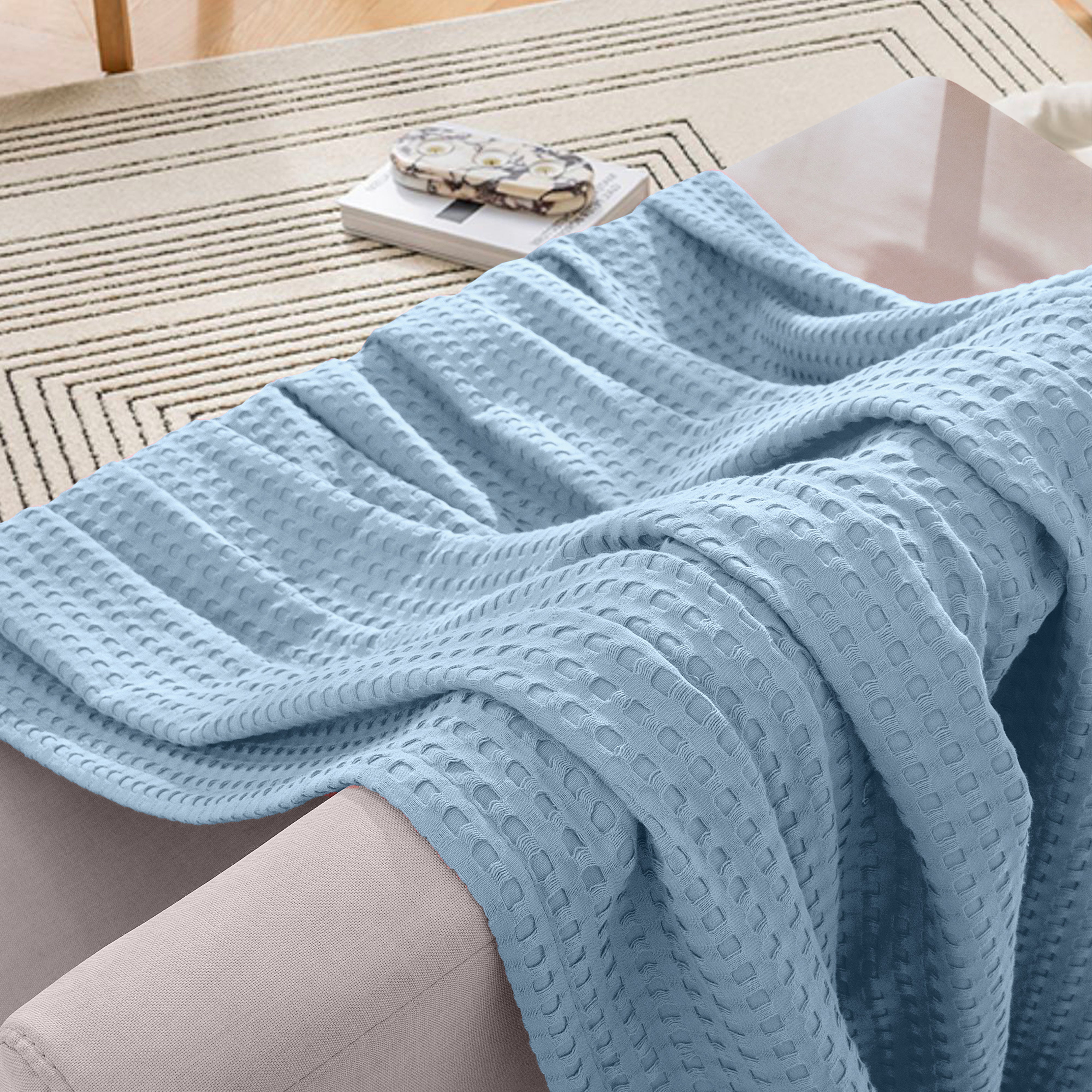 Everlaneas Cotton Waffle Blanket