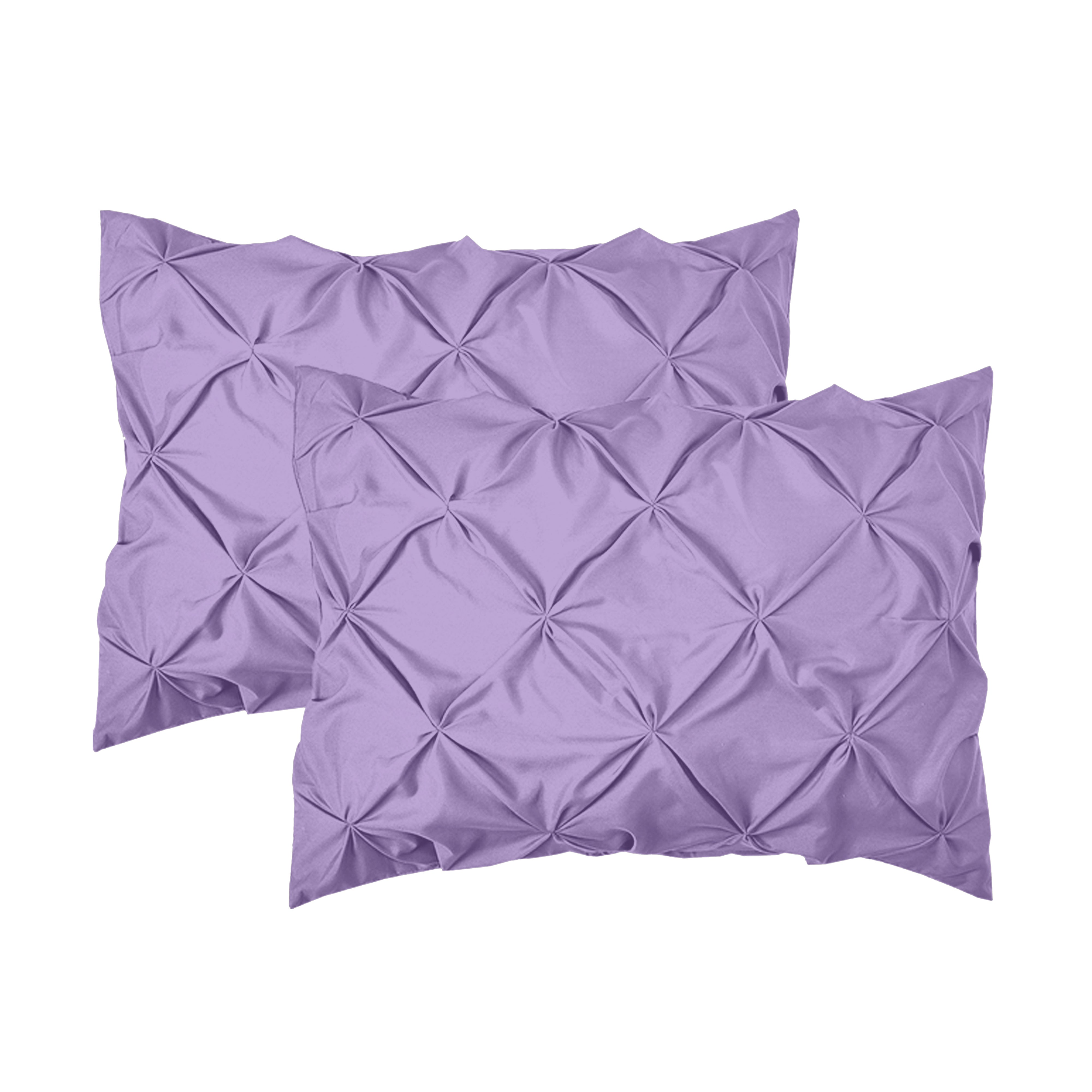 Everlaneas 8-Piece Pintuck Pinch Pleated Comforter Set - Includes 4-Piece Sheet Set with Double Sided Storage Pockets