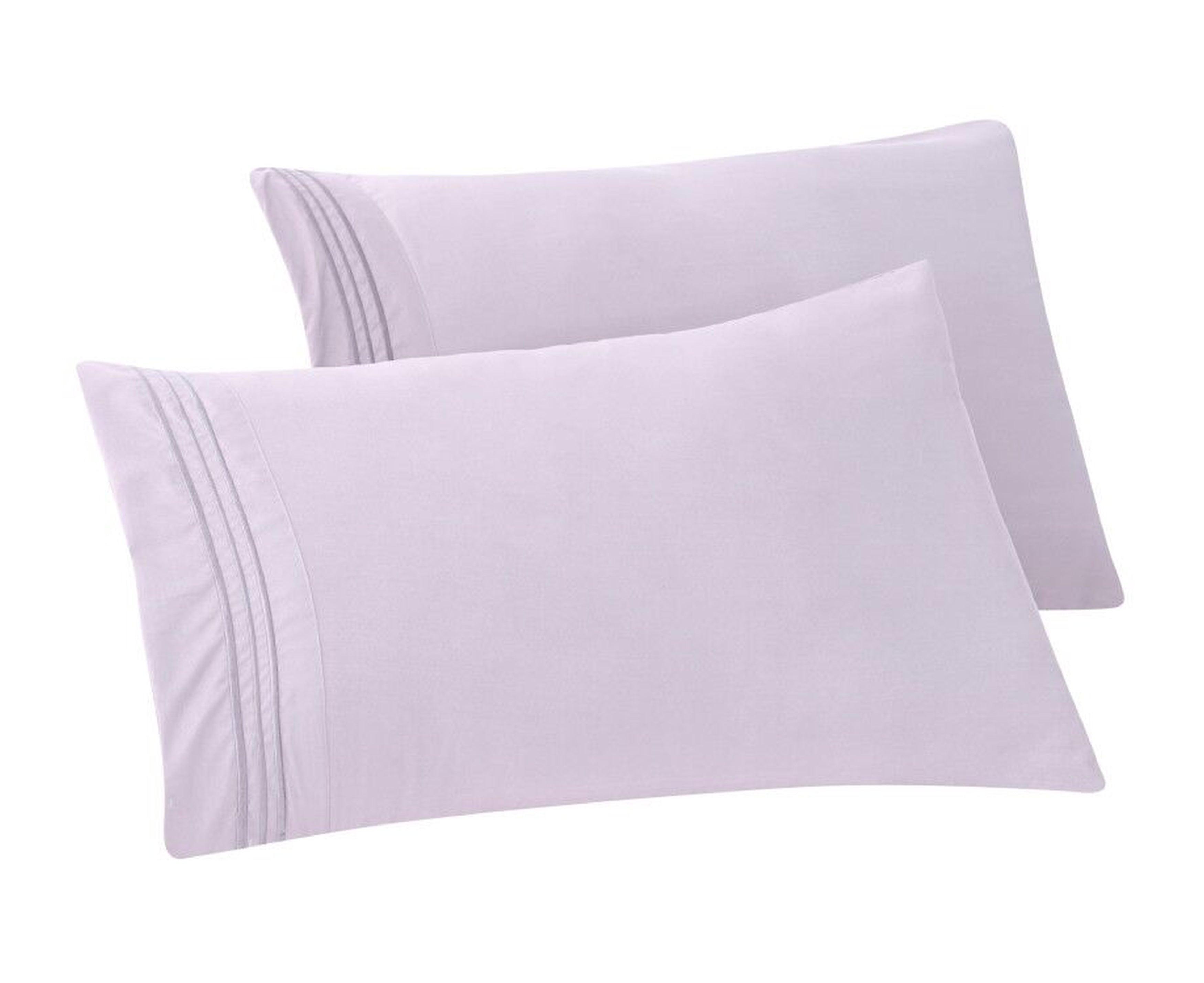 Everlaneas Set of 2 Pillowcases- 3 Line Embroidery