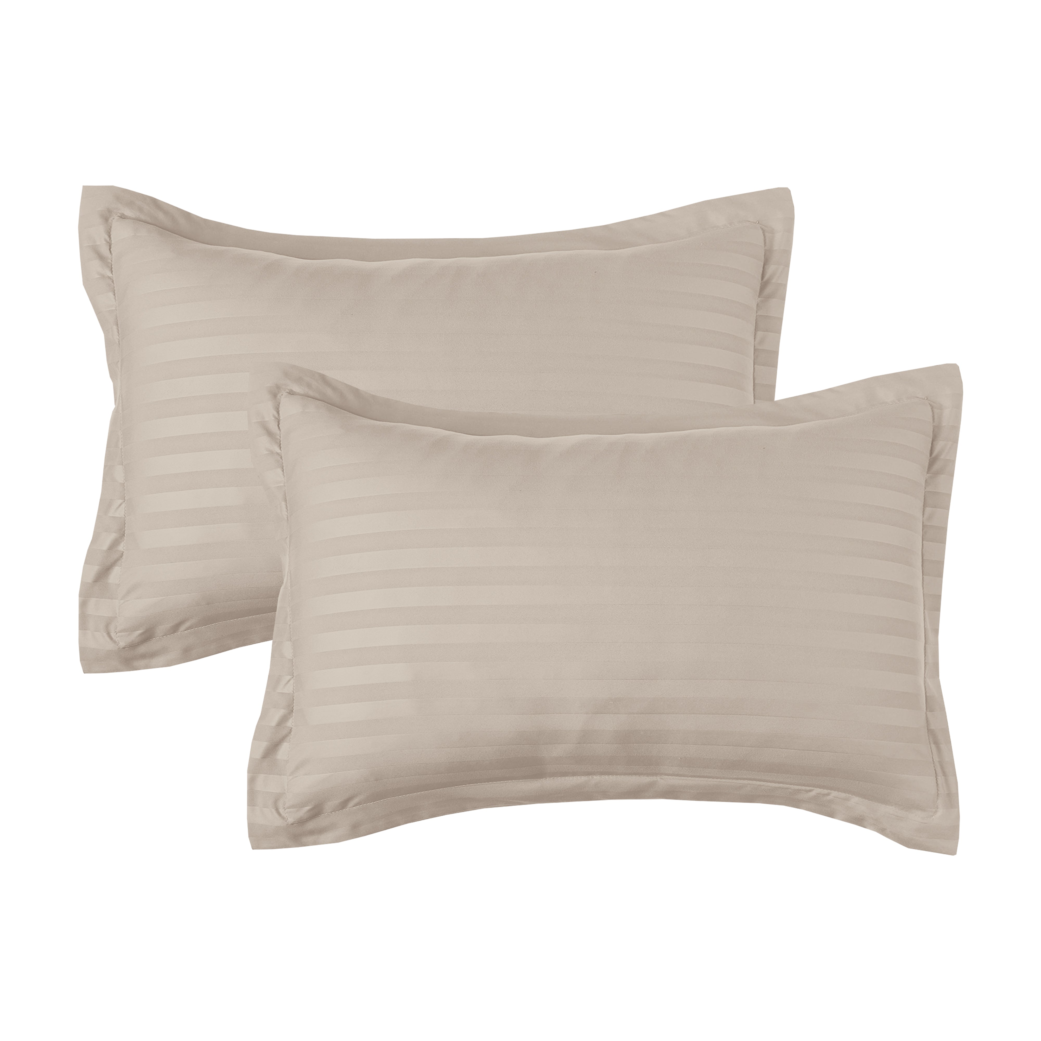 Everlaneas 8-Piece Dobby Stripe Comforter Set - Includes 4-Piece Sheet Set with Double Sided Storage Pockets