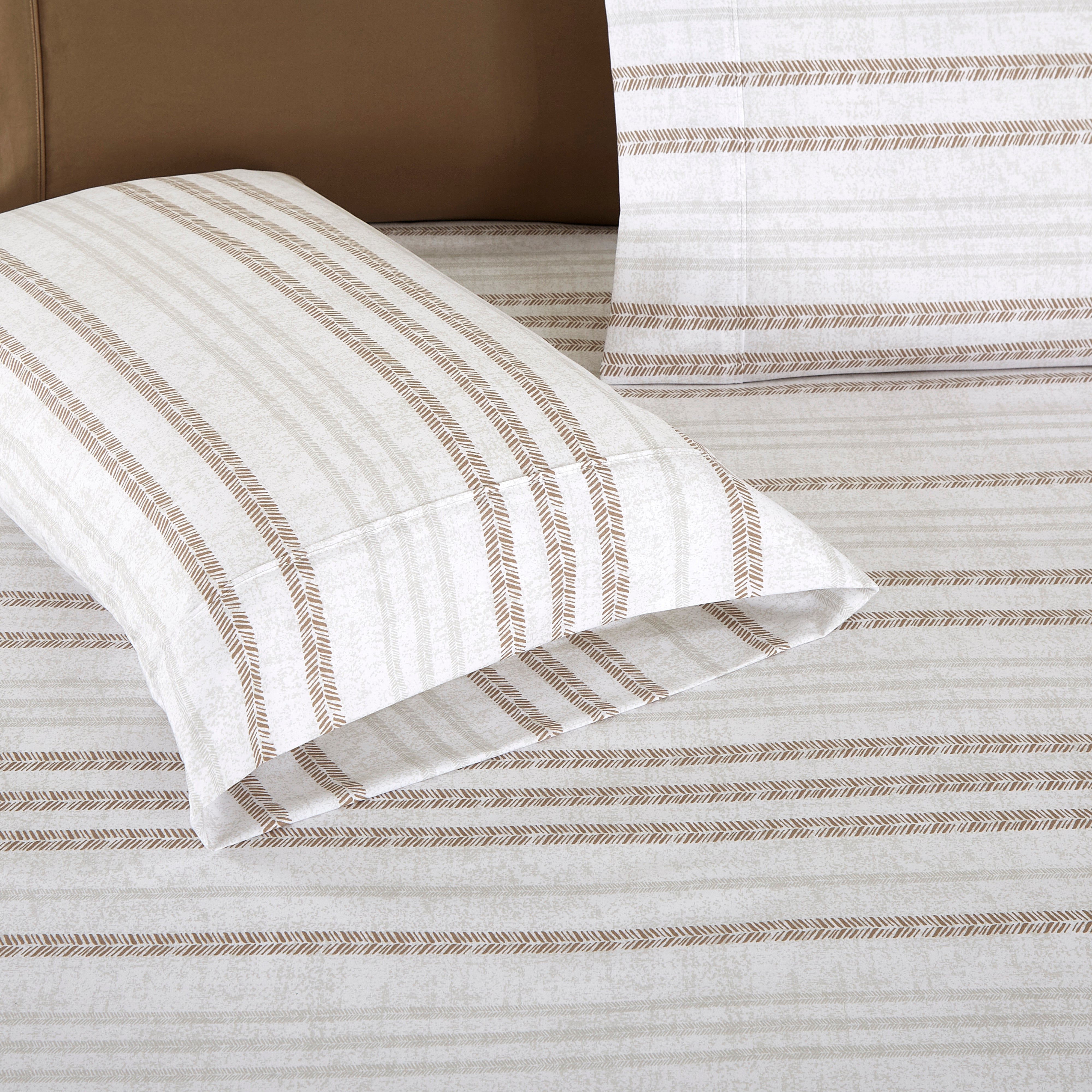 Everlaneas 6-Piece Floral and Stripe Pattern Sheet Set - Soft as a Hotel Premium Quality Bedding