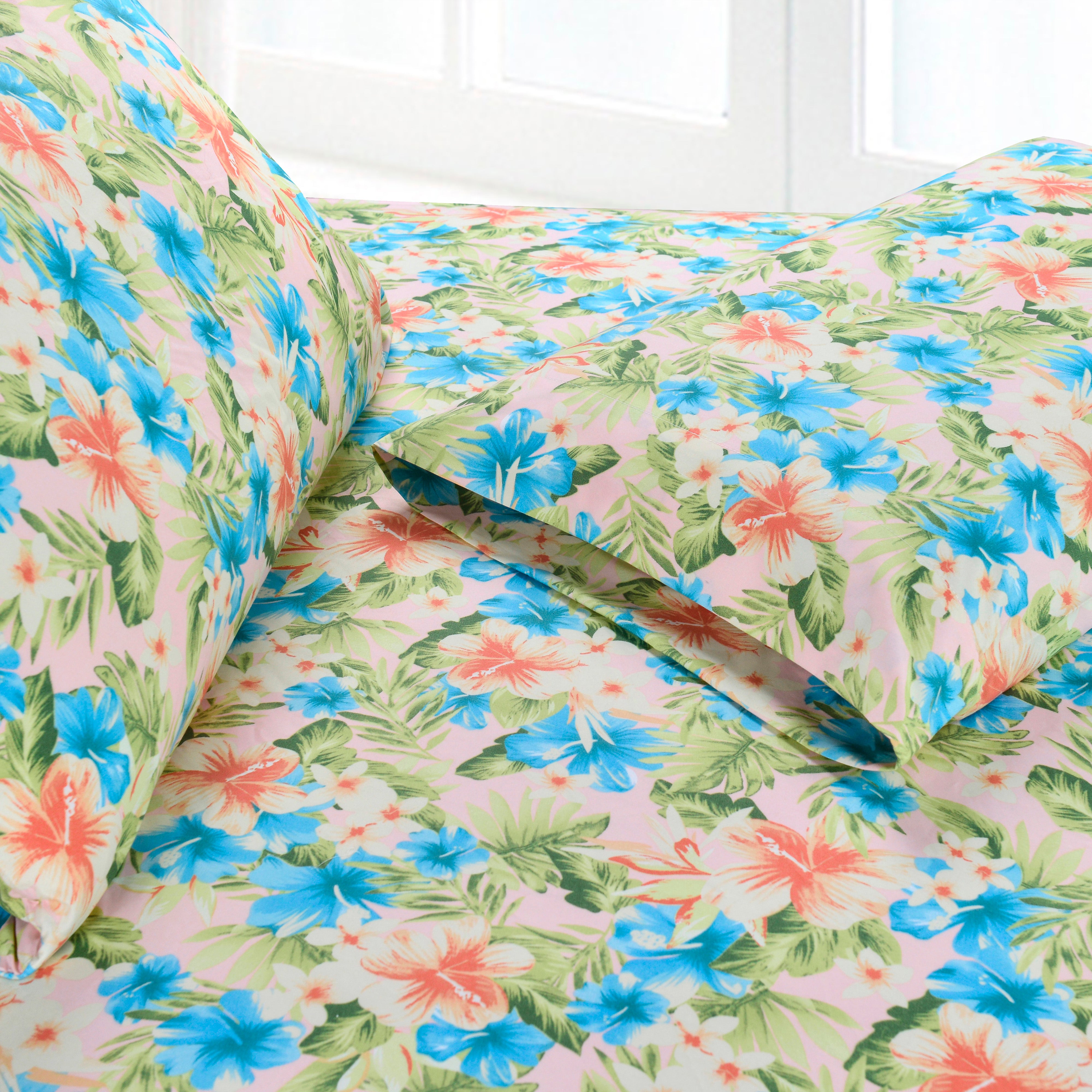 Everlaneas 6-Piece Floral and Stripe Pattern Sheet Set - Soft as a Hotel Premium Quality Bedding