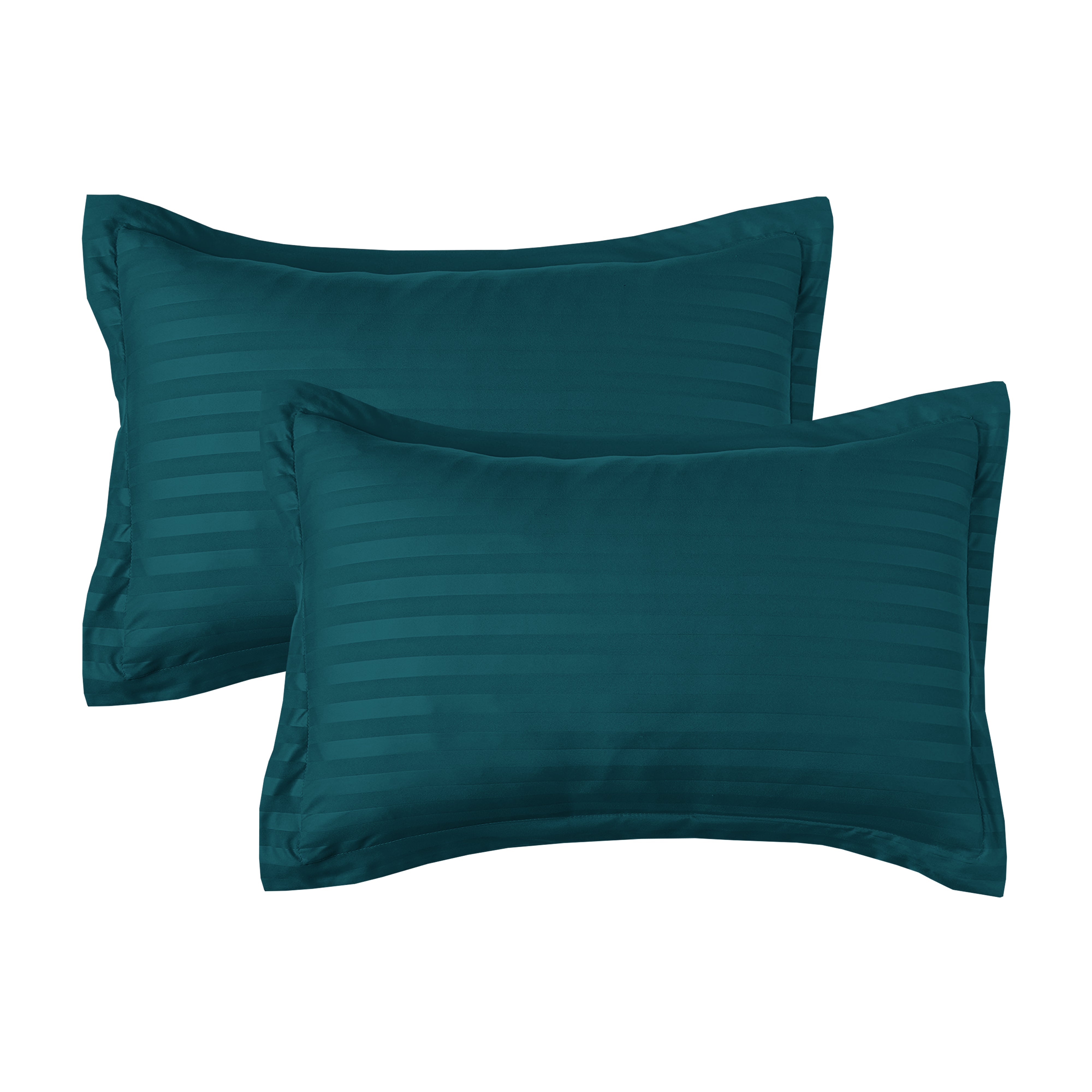 Everlaneas 8-Piece Dobby Stripe Comforter Set - Includes 4-Piece Sheet Set with Double Sided Storage Pockets