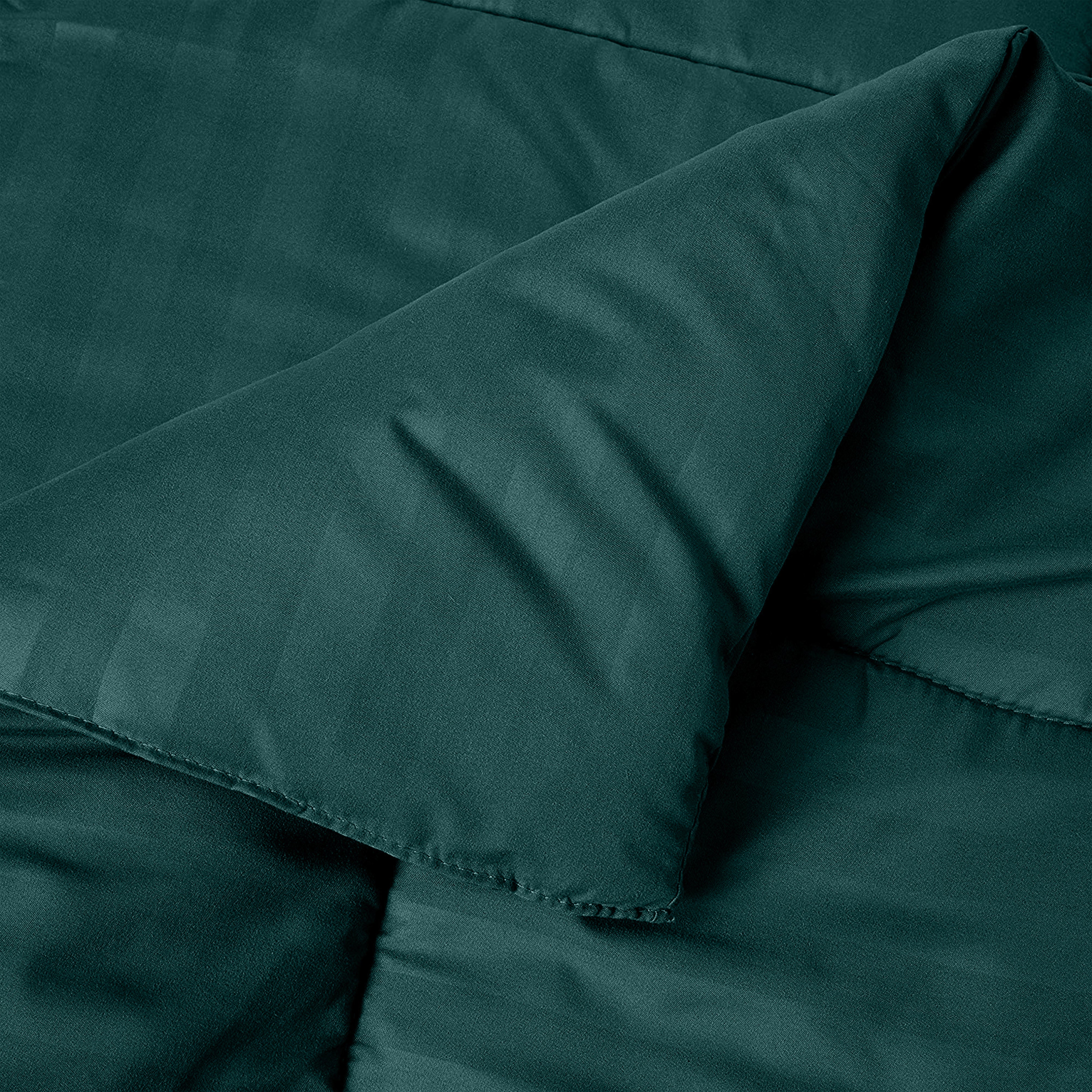 Everlaneas 8-Piece Dobby Stripe Comforter Set - Includes 4-Piece Sheet Set with Double Sided Storage Pockets