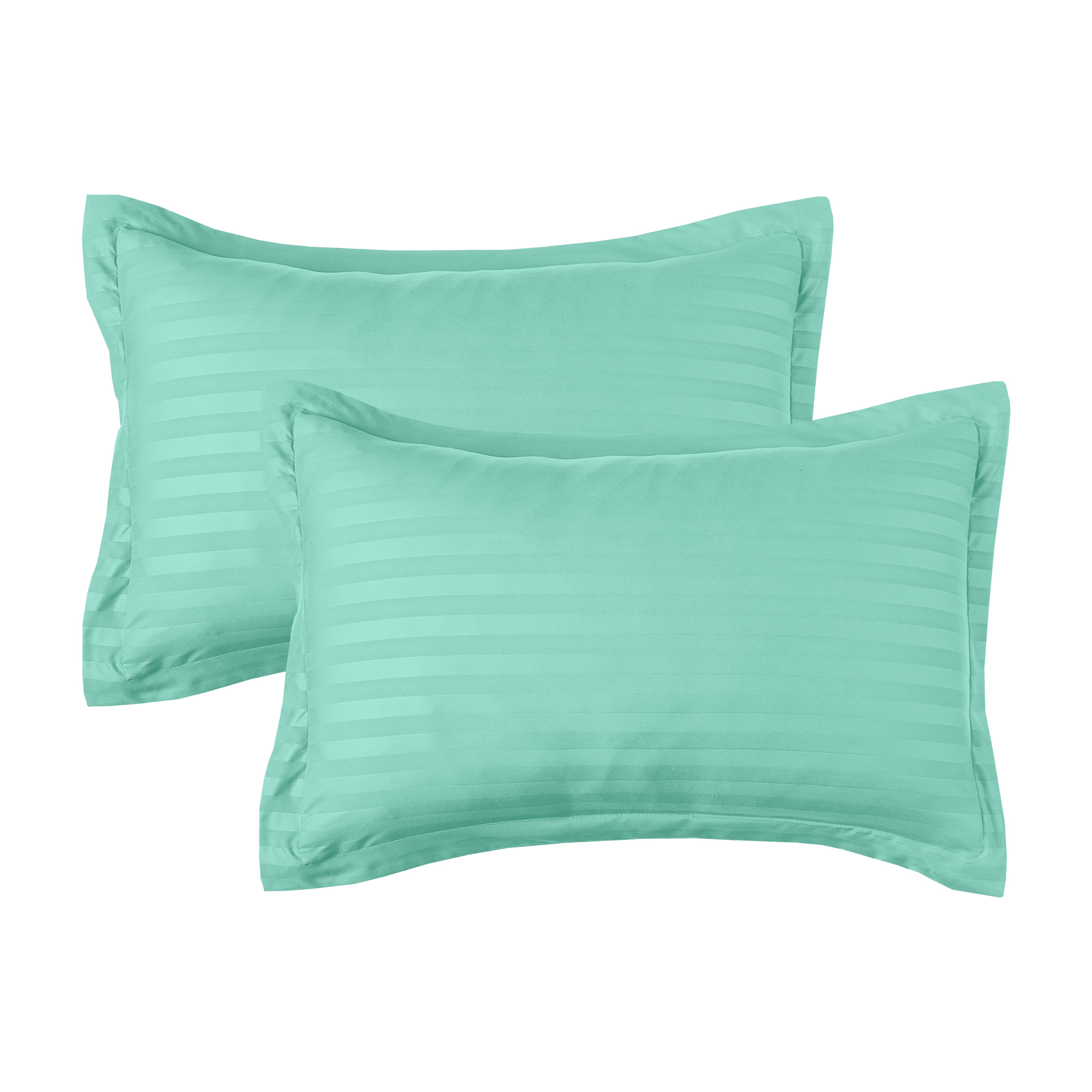 Everlaneas 8-Piece Dobby Stripe Comforter Set - Includes 4-Piece Sheet Set with Double Sided Storage Pockets