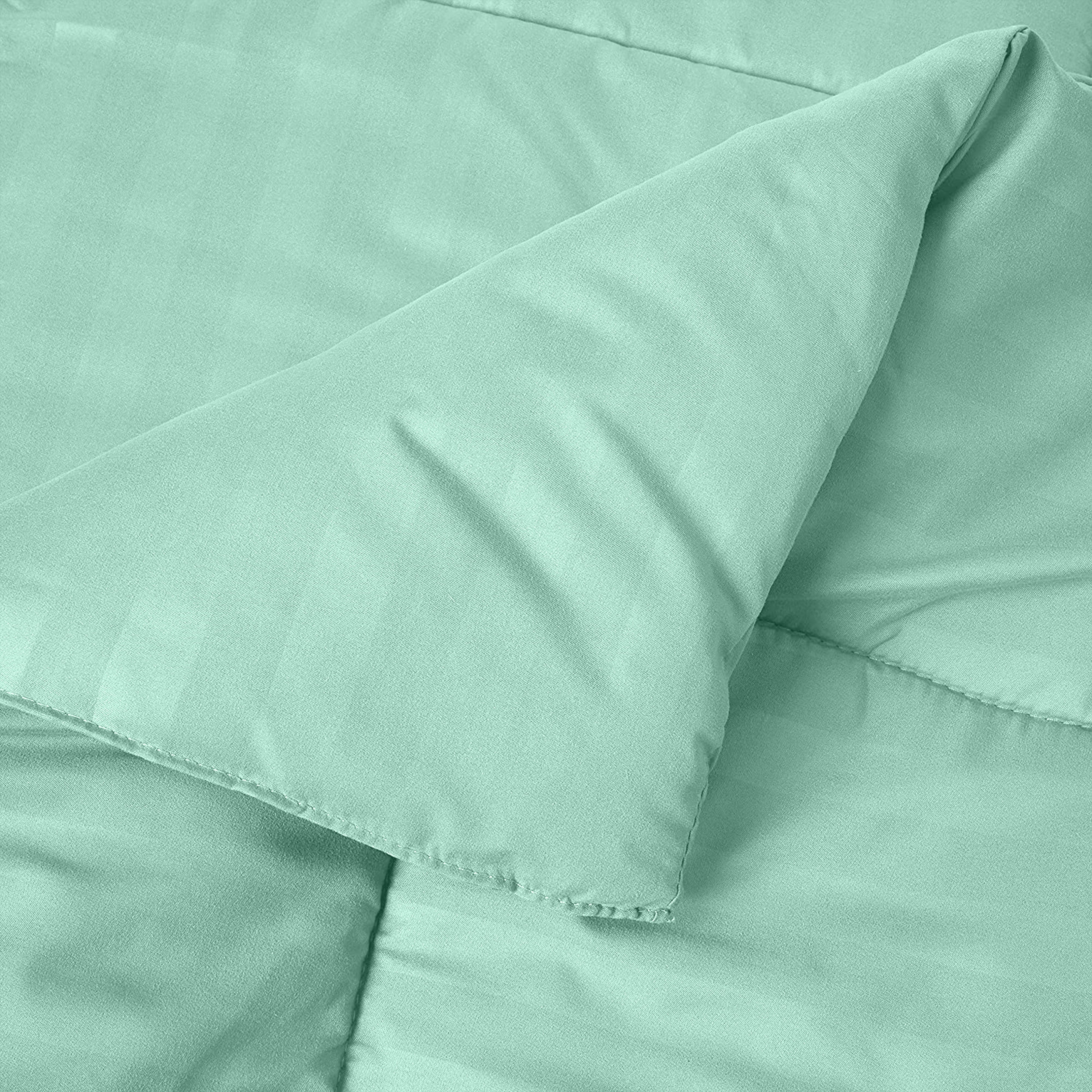 Everlaneas 8-Piece Dobby Stripe Comforter Set - Includes 4-Piece Sheet Set with Double Sided Storage Pockets