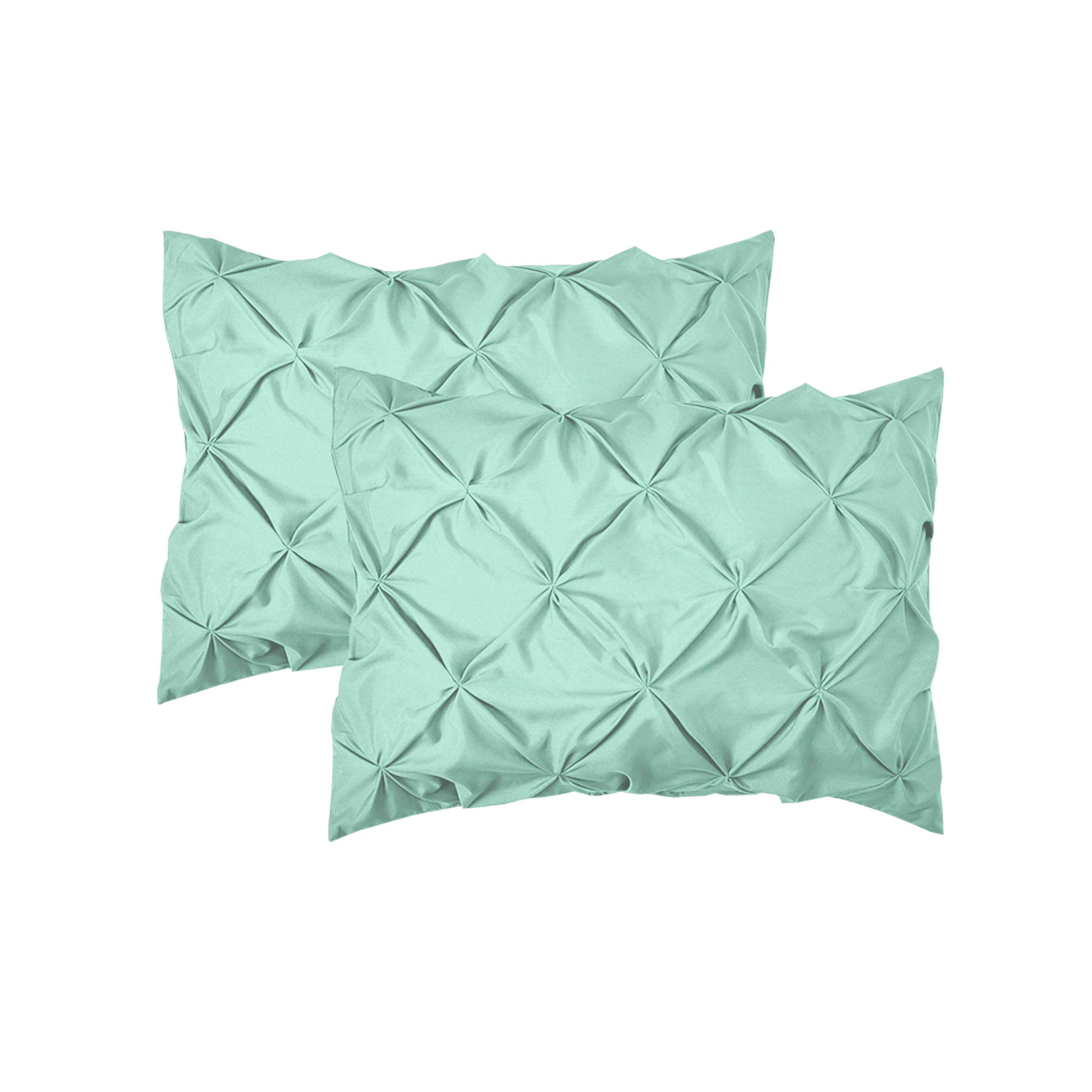 Everlaneas 8-Piece Pintuck Pinch Pleated Comforter Set - Includes 4-Piece Sheet Set with Double Sided Storage Pockets