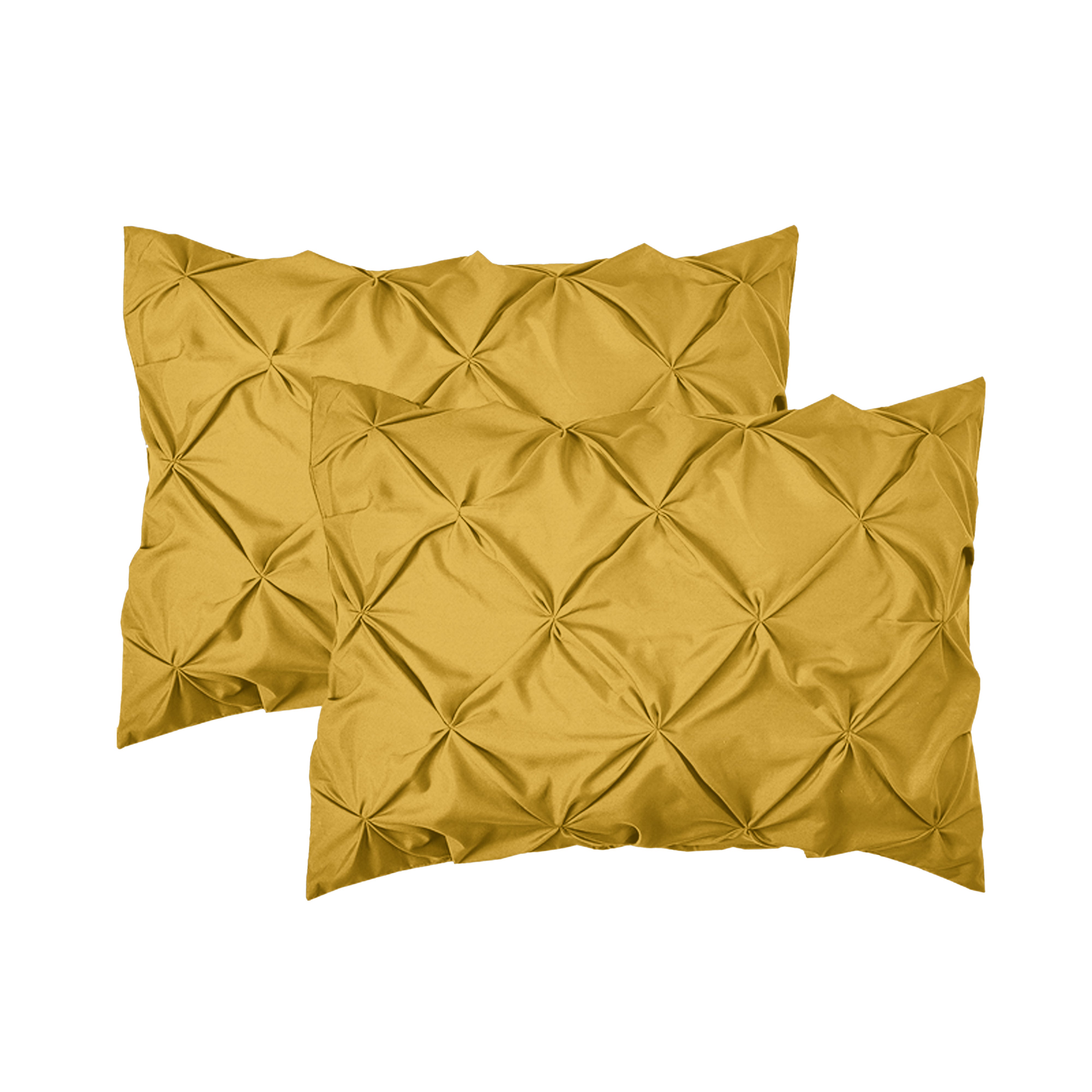 Everlaneas 8-Piece Pintuck Pinch Pleated Comforter Set - Includes 4-Piece Sheet Set with Double Sided Storage Pockets