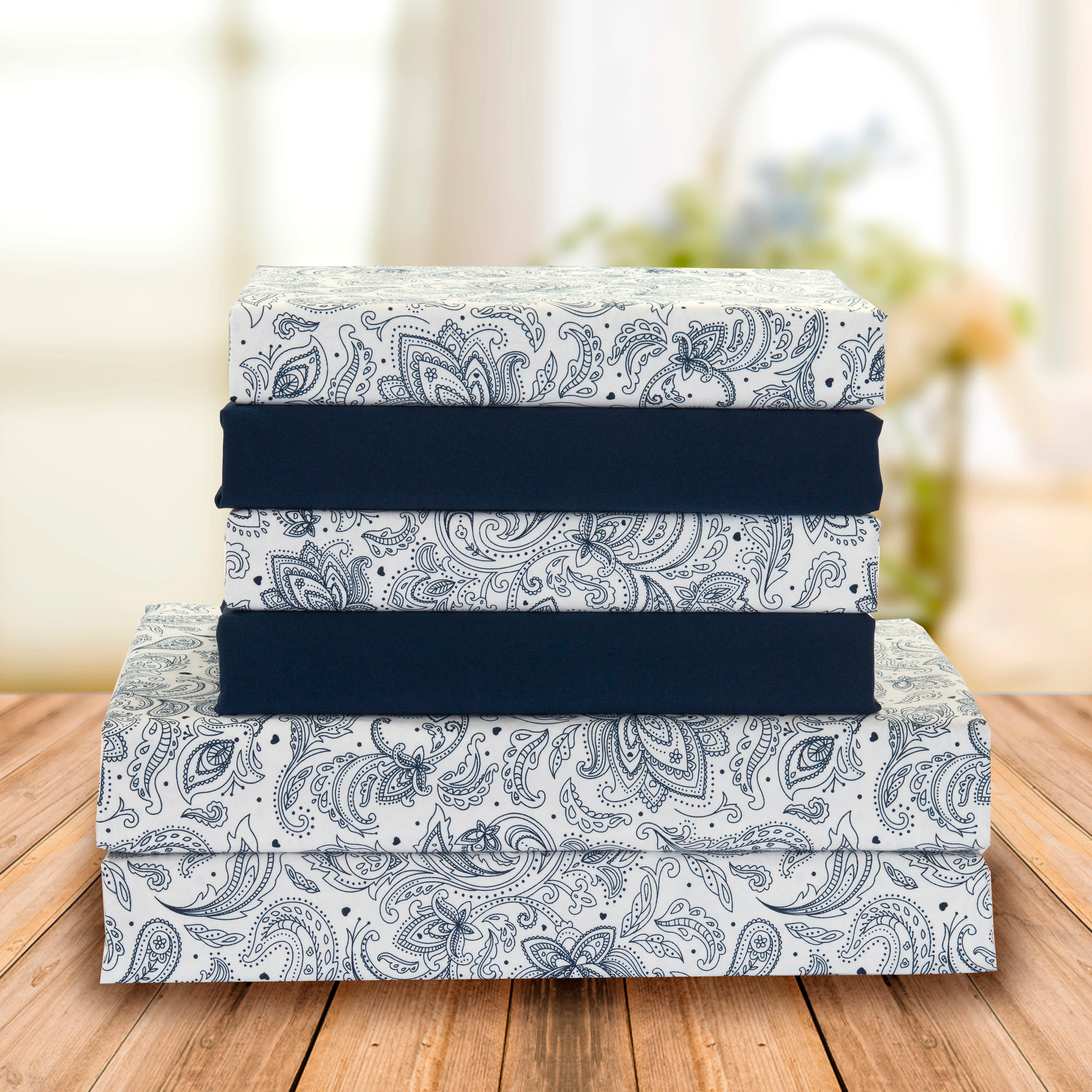 Everlaneas 6-Piece Paisley Printed Pattern - Soft as a Hotel Premium Quality Sheet Set