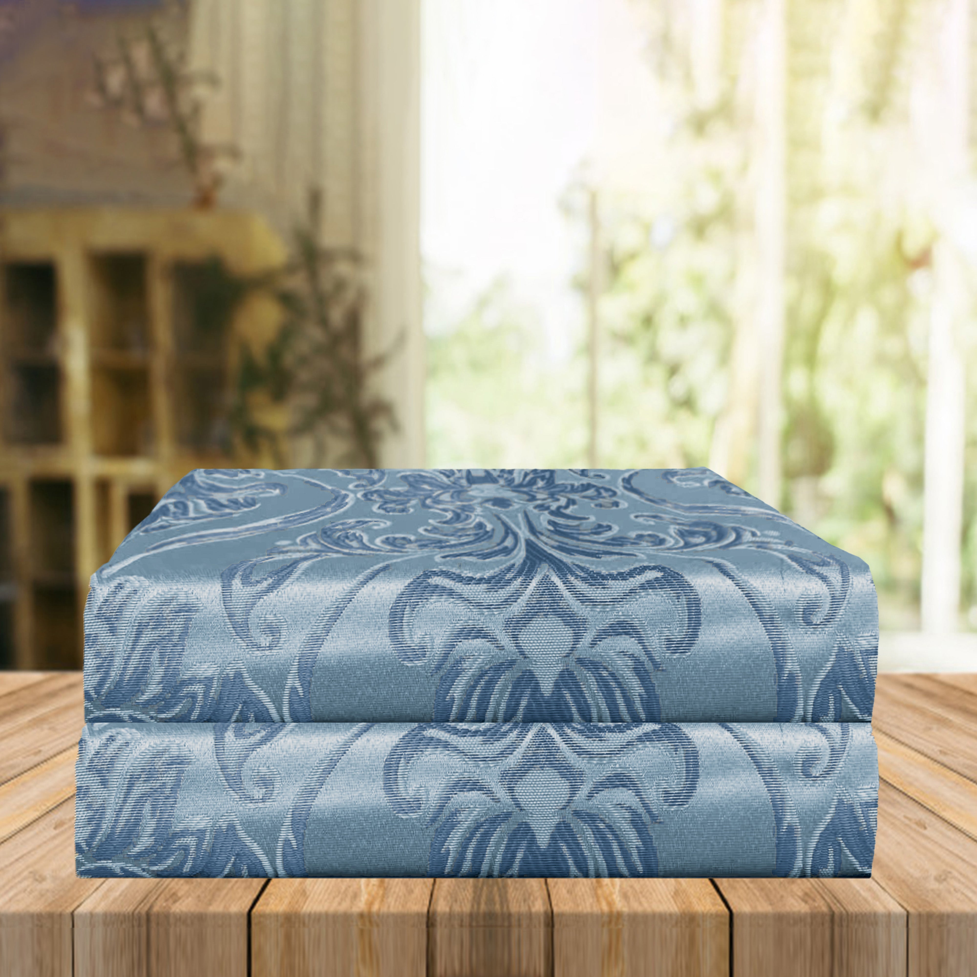 Everlaneas Set of 2 Penelope Jacquard Look Curtain Panels - 54" W x 84" L