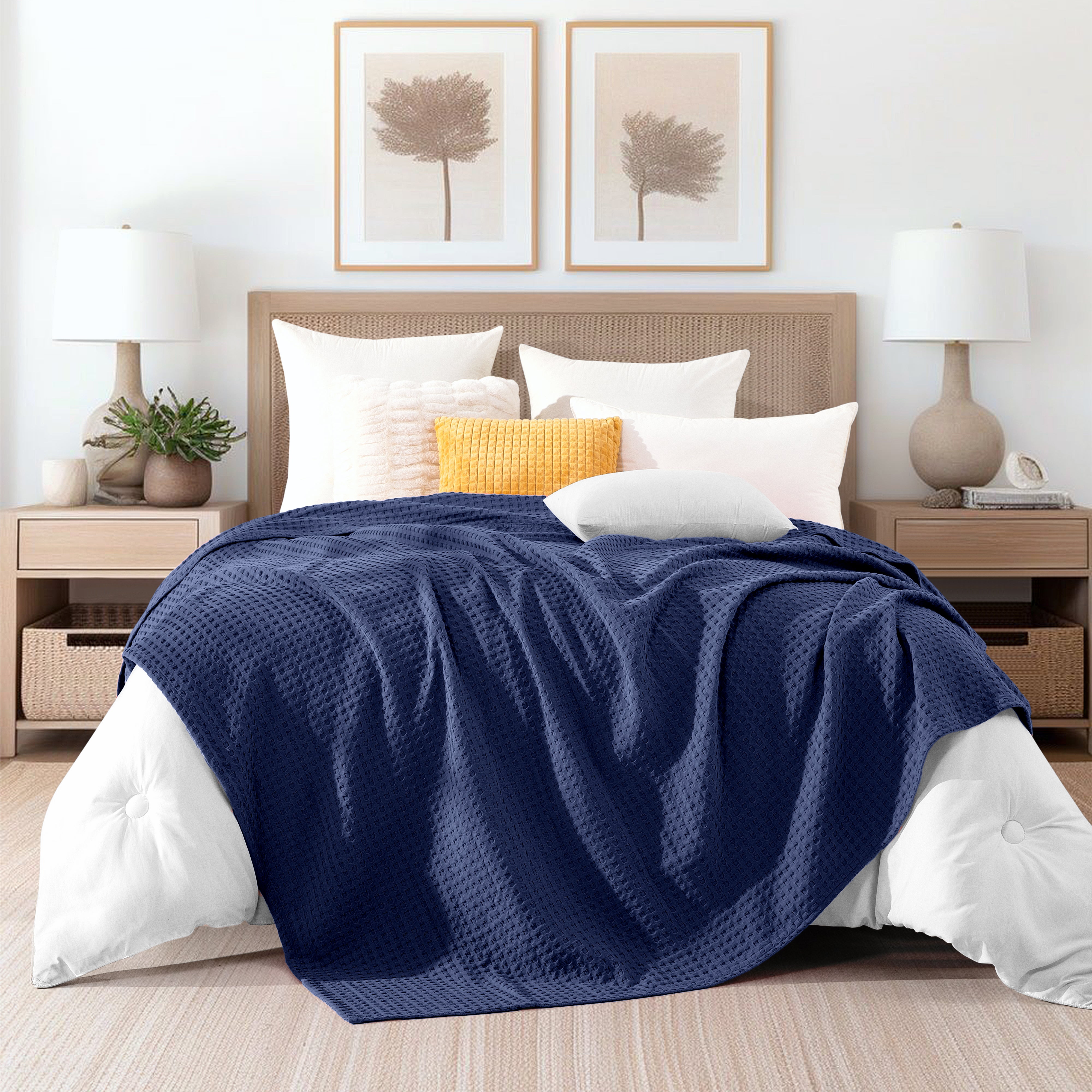 Everlaneas Cotton Waffle Blanket
