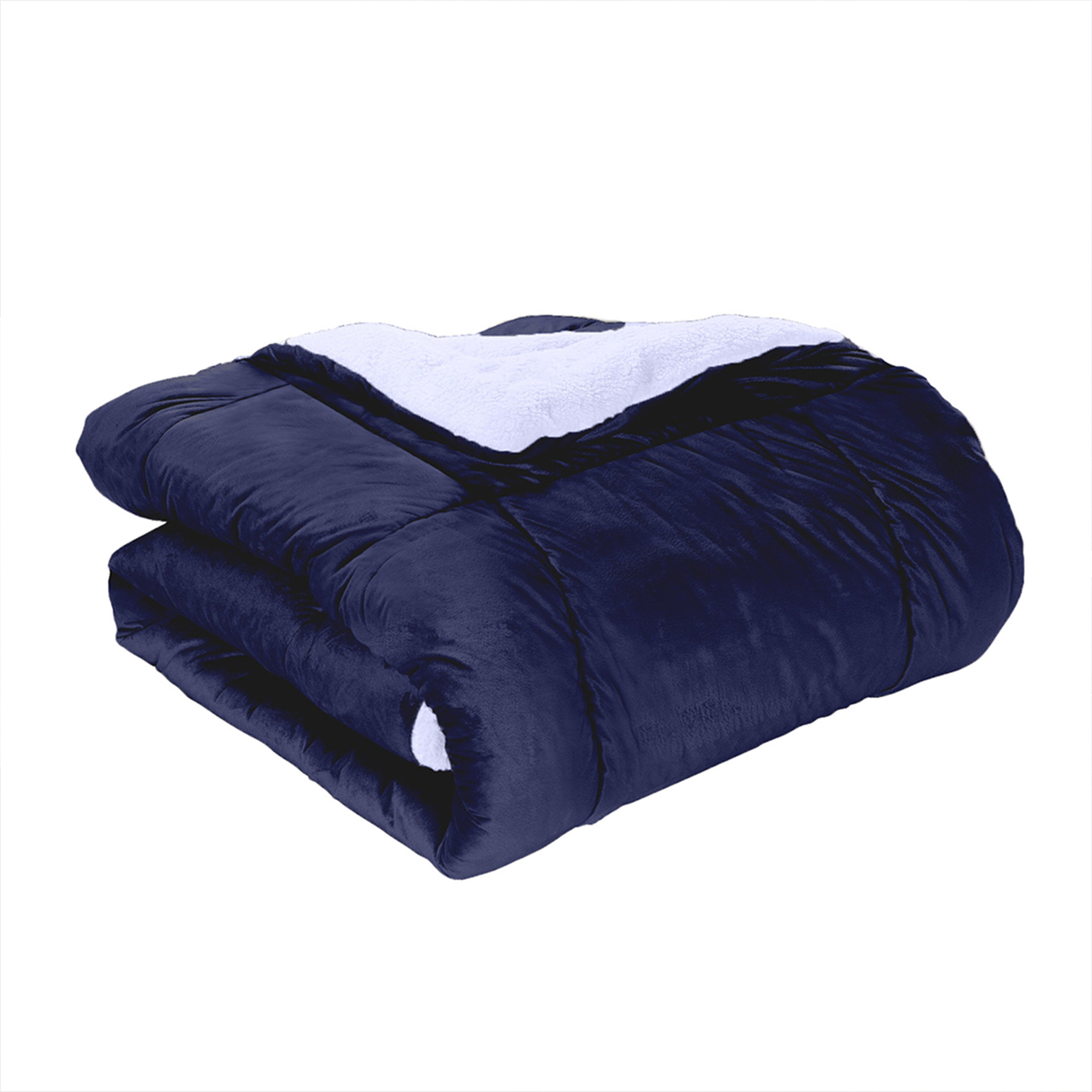 Everlaneas 3-Piece Micro-Suede Reversible Sherpa - Solid Color Design Comforter Set