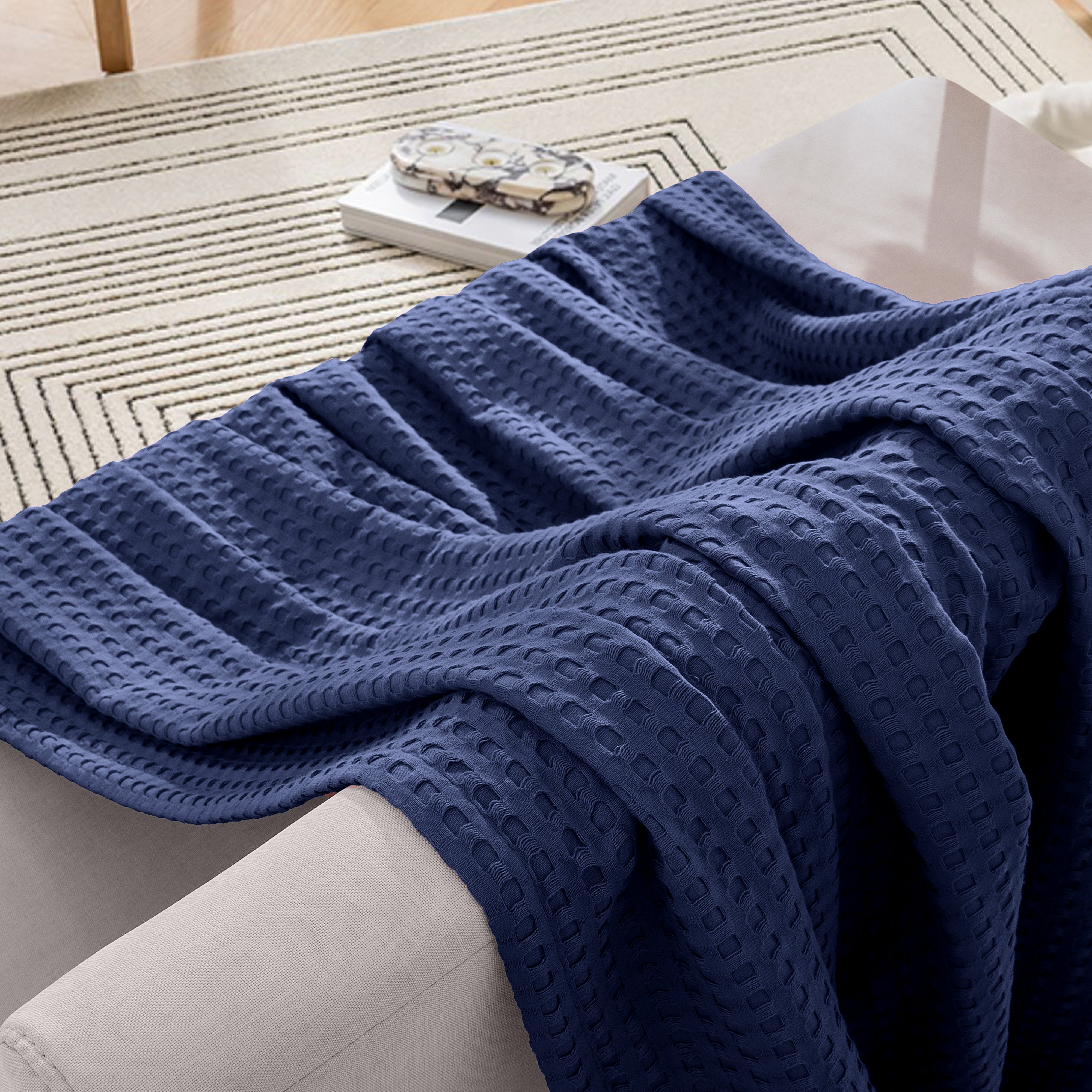 Everlaneas Cotton Waffle Blanket