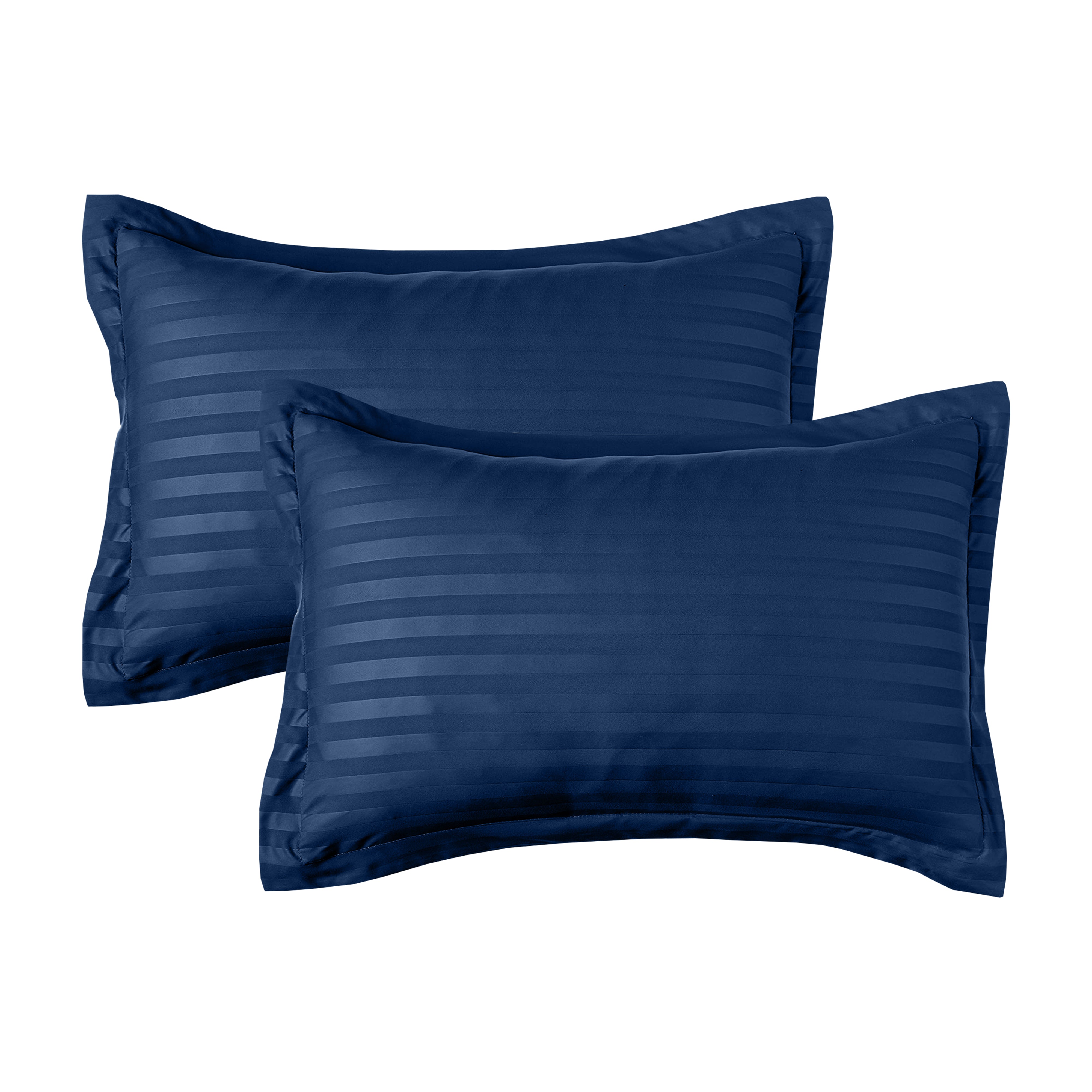 Everlaneas 8-Piece Dobby Stripe Comforter Set - Includes 4-Piece Sheet Set with Double Sided Storage Pockets