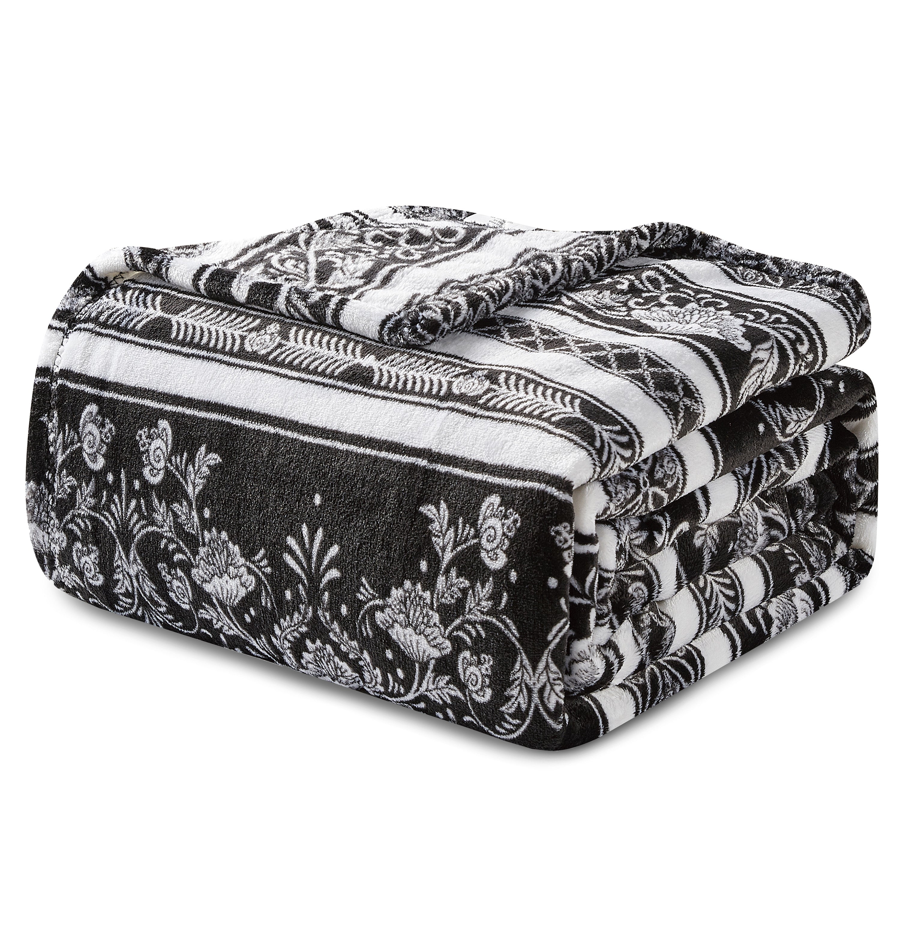 Everlaneas Printed Bed or Oversized Couch Blanket - Lightweight for All Season Warmth