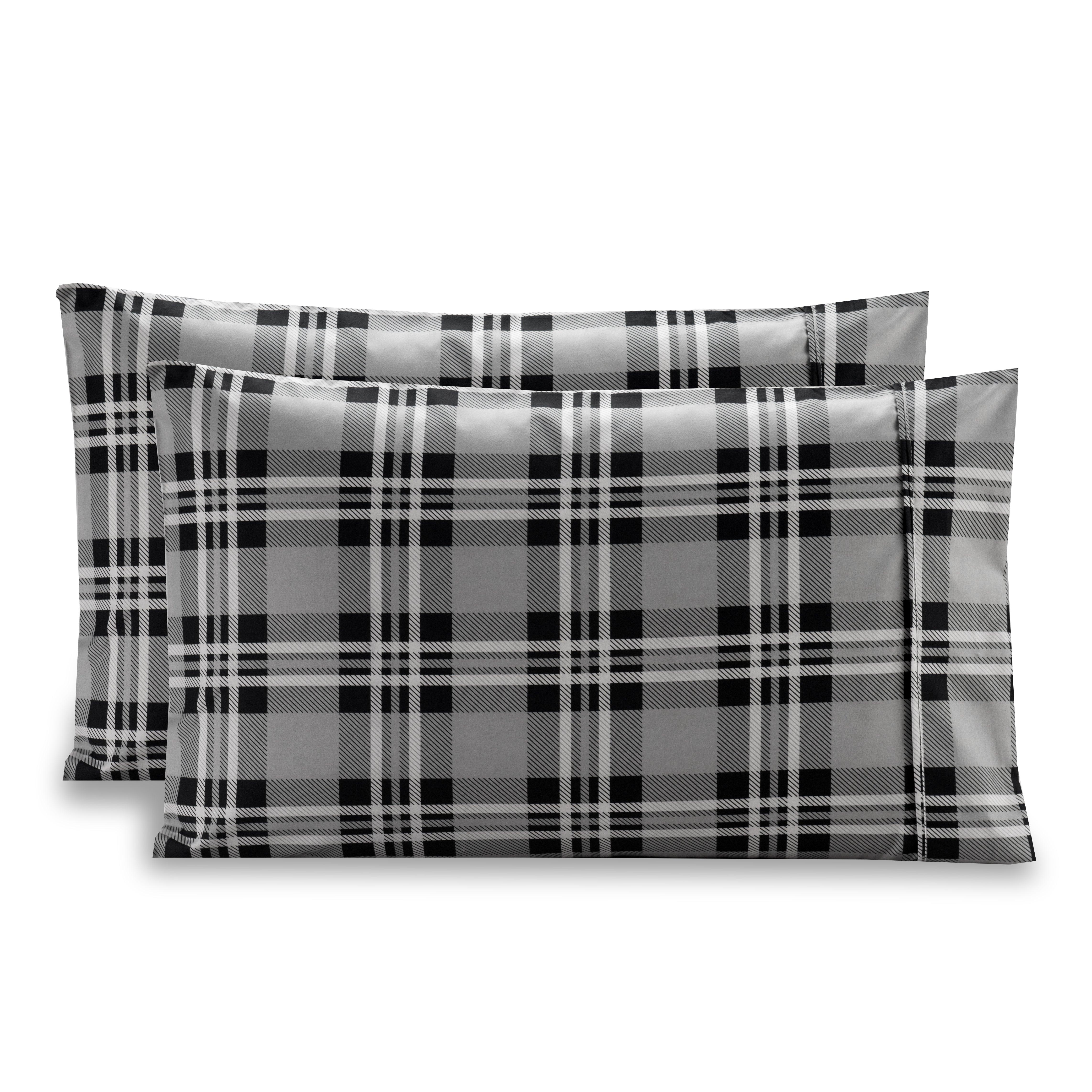 Everlaneas Plaid Printed - Set of 2 Pillowcases