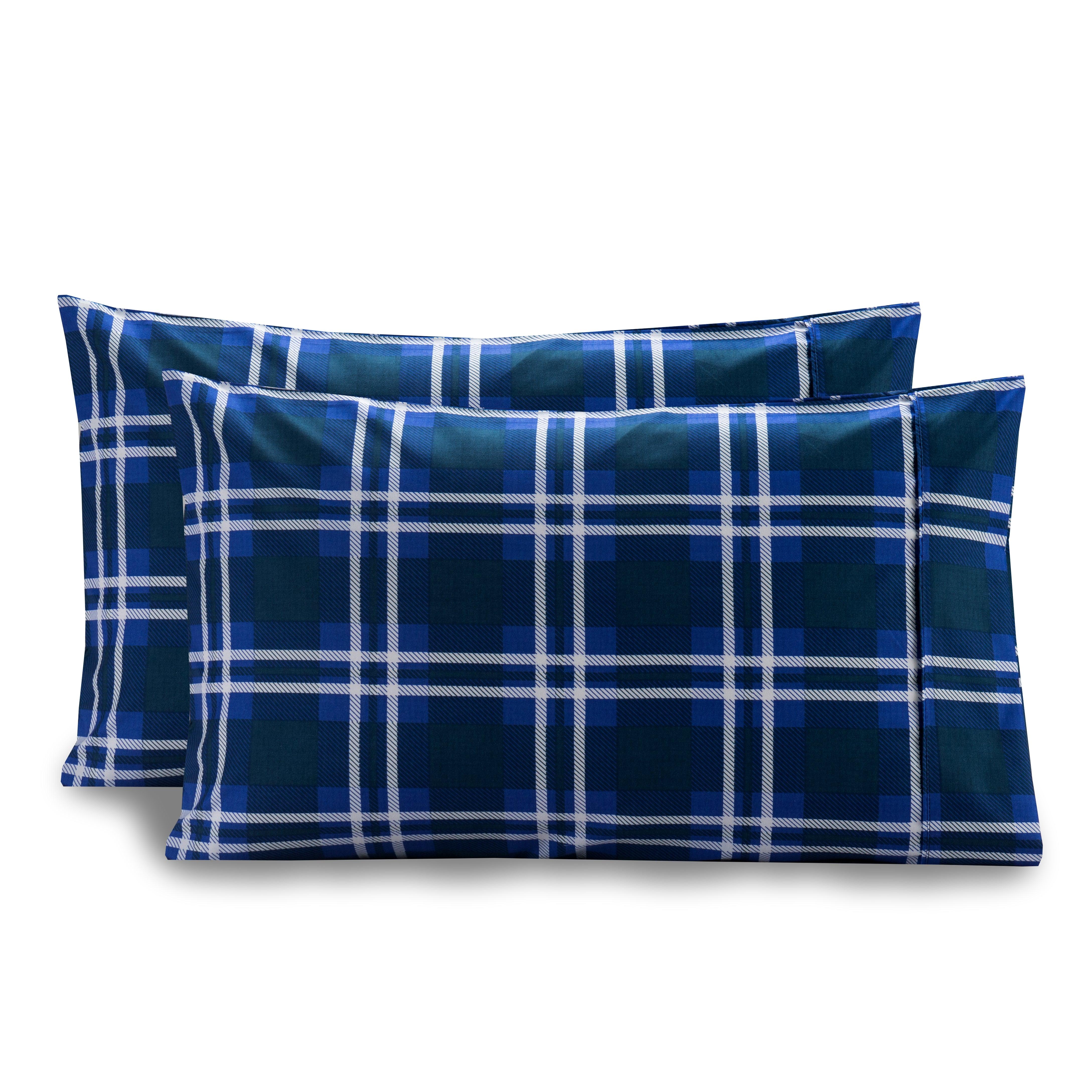 Everlaneas Plaid Printed - Set of 2 Pillowcases