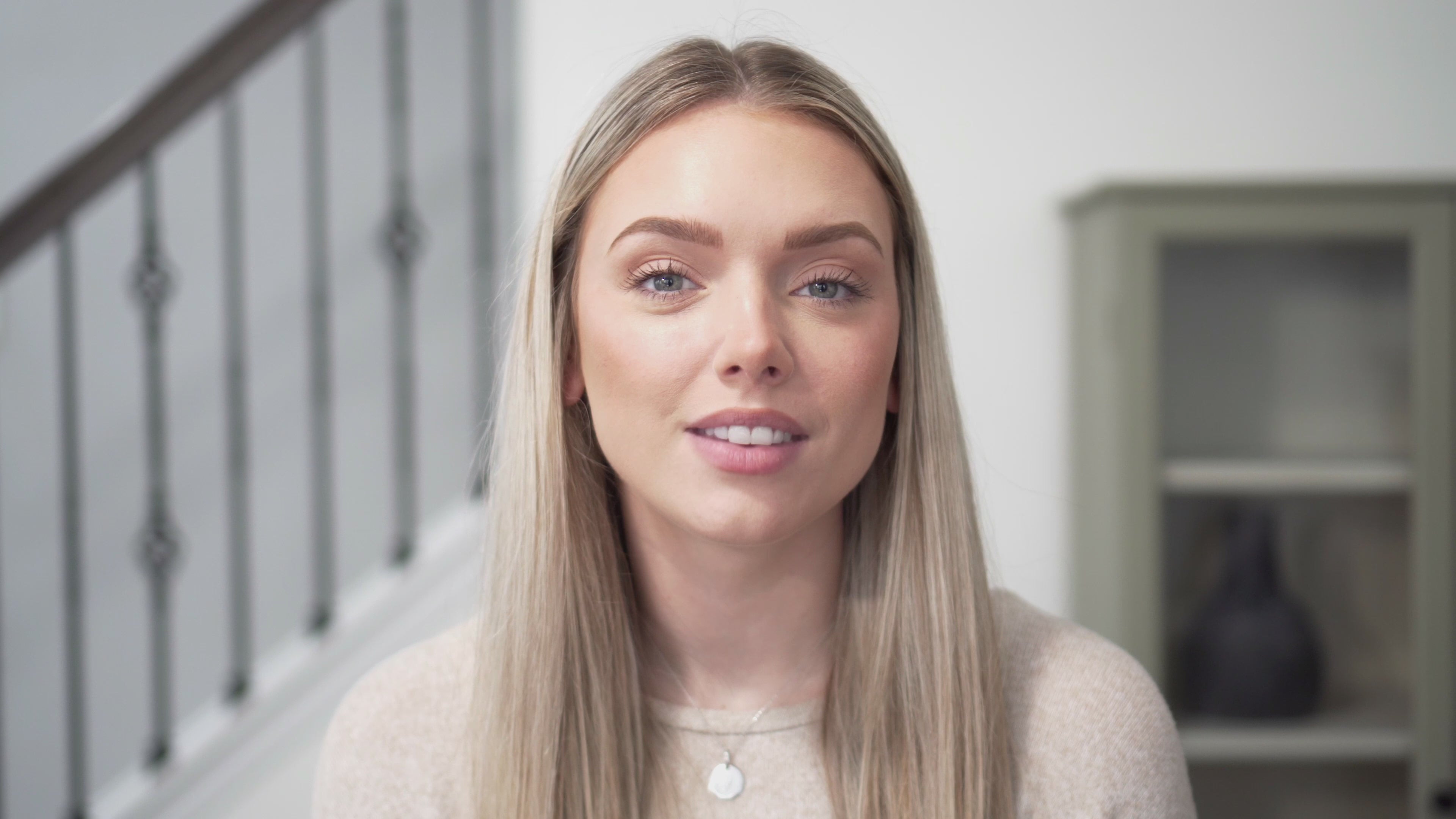 Everlaneas 8-Piece Dobby Stripe Comforter Set - Includes 4-Piece Sheet Set with Double Sided Storage Pockets