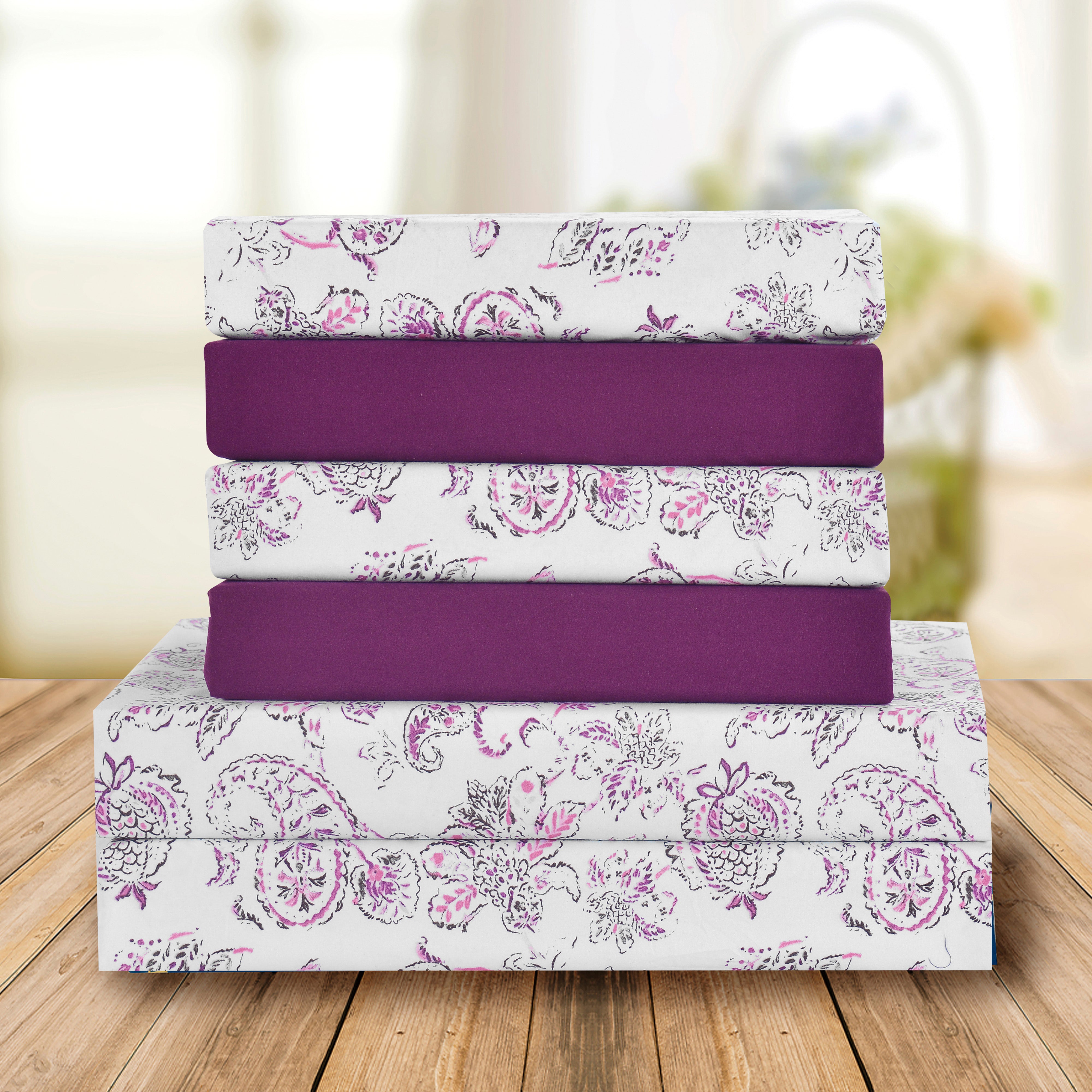 Everlaneas 6-Piece Paisley Printed Pattern - Soft as a Hotel Premium Quality Sheet Set