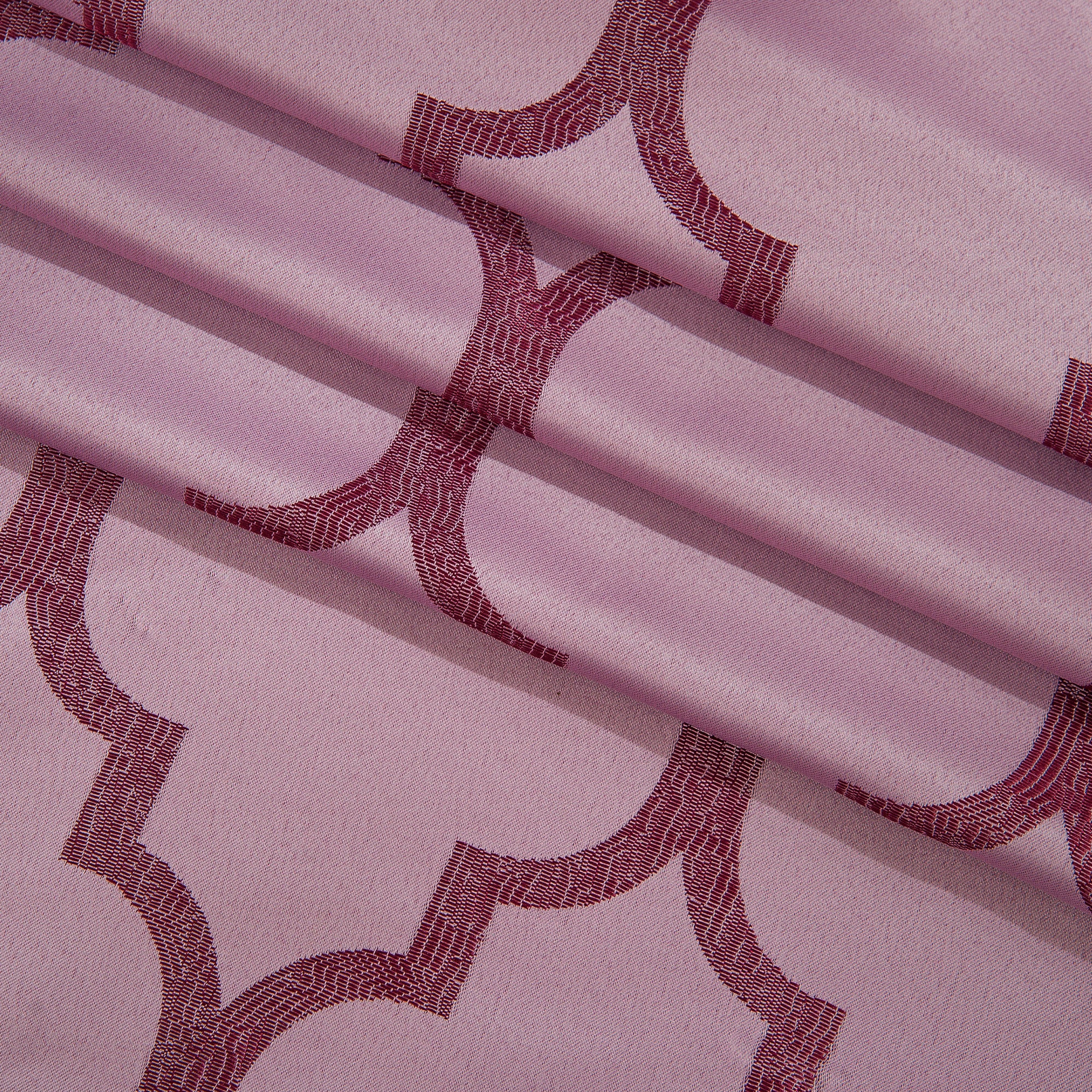 Everlaneas 2-Piece Quatrefoil - Moroccan Trellis Jacquard Look Curtain Panels- Attached Valance - 54" W x 84" L, Set of 2