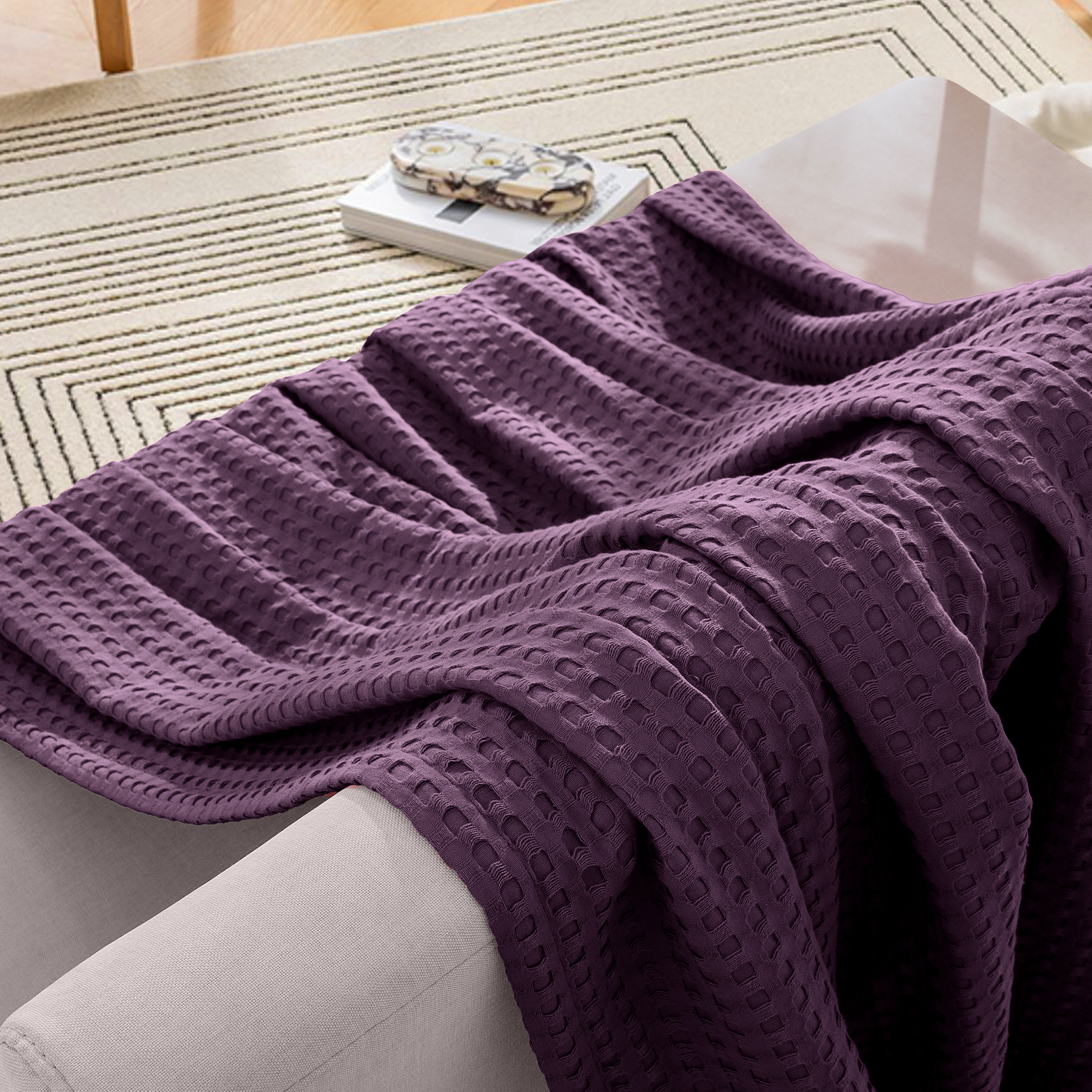 Everlaneas Cotton Waffle Blanket