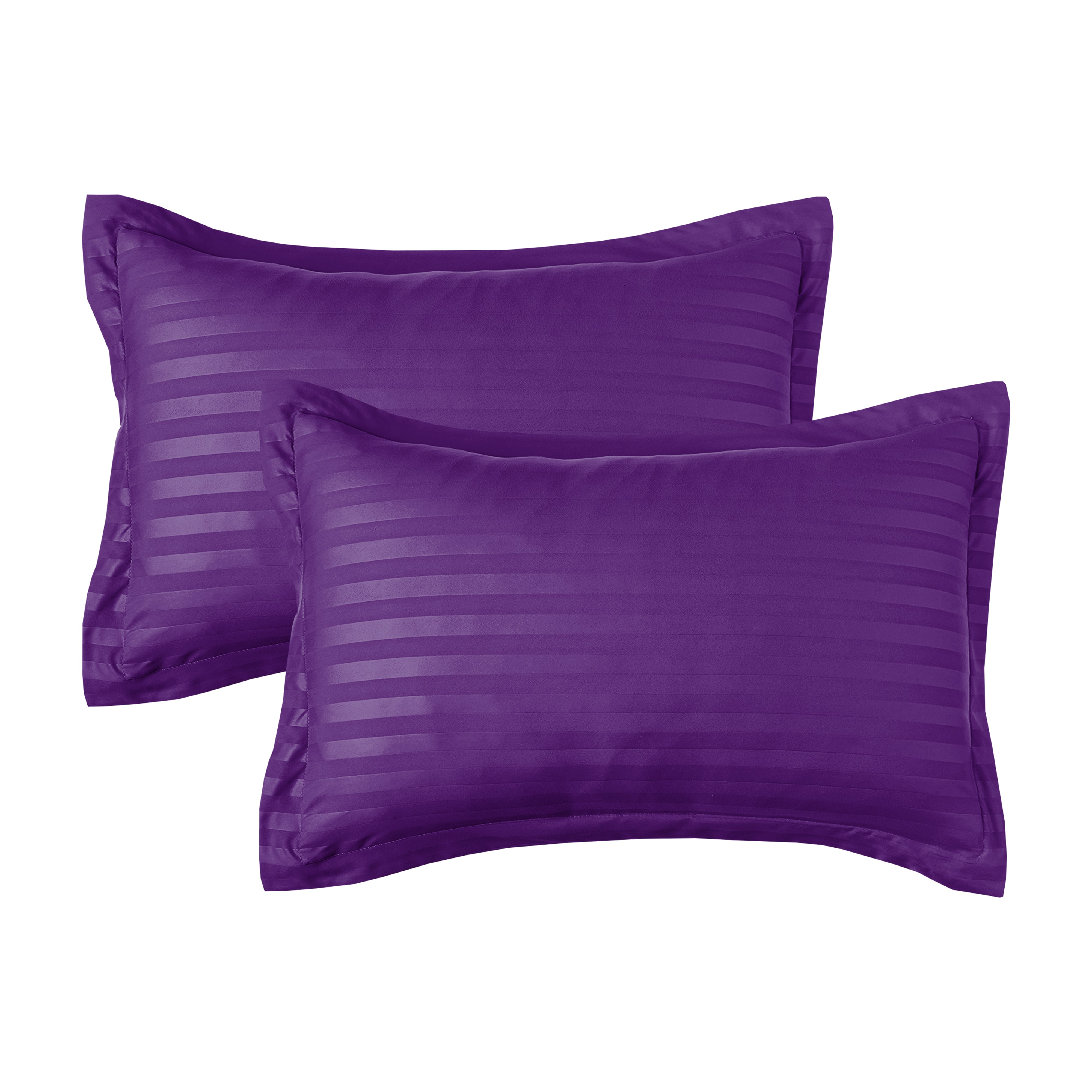 Everlaneas 8-Piece Dobby Stripe Comforter Set - Includes 4-Piece Sheet Set with Double Sided Storage Pockets