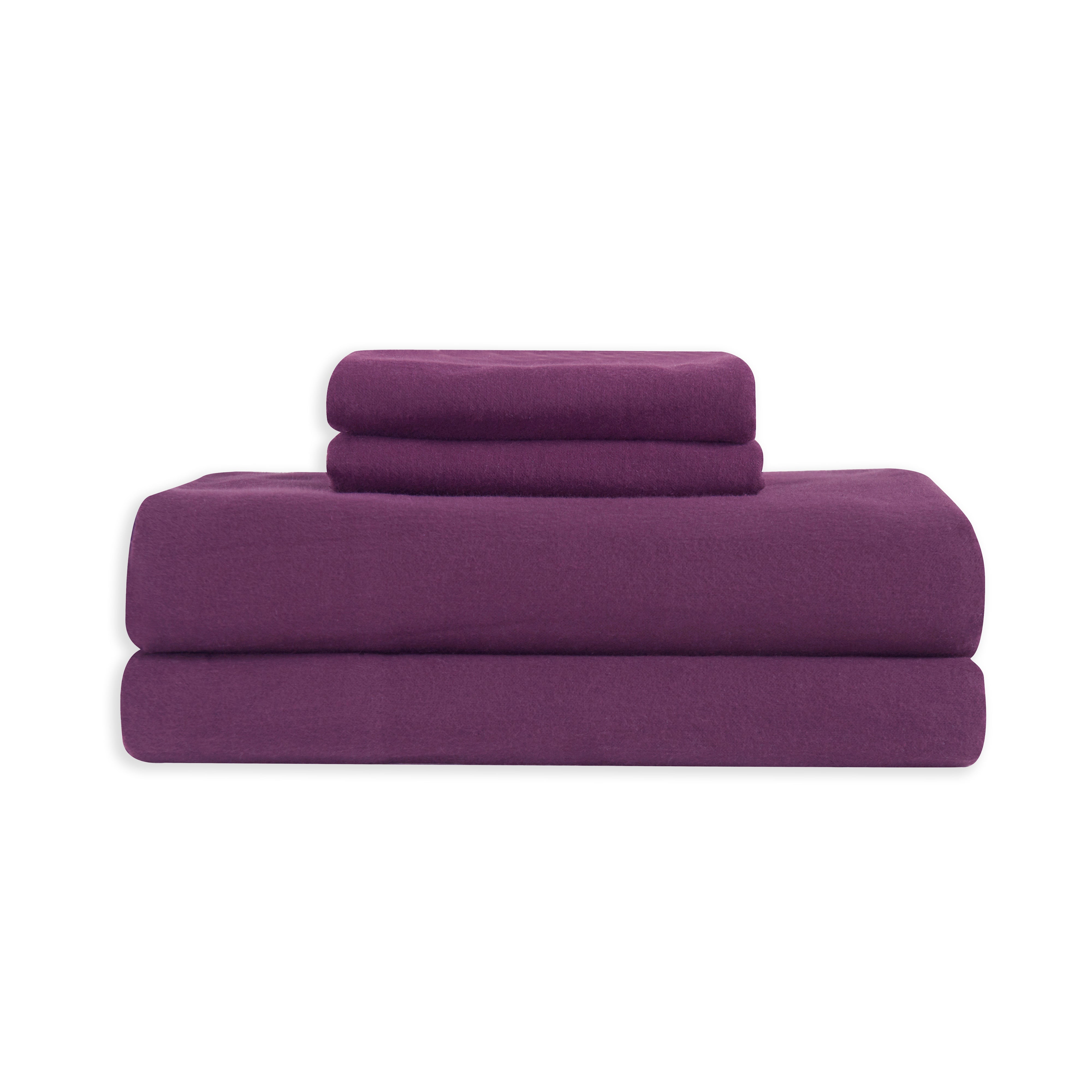 Everlaneas 4-Piece Cotton Flannel Sheet Set - 100% Turkish Cotton