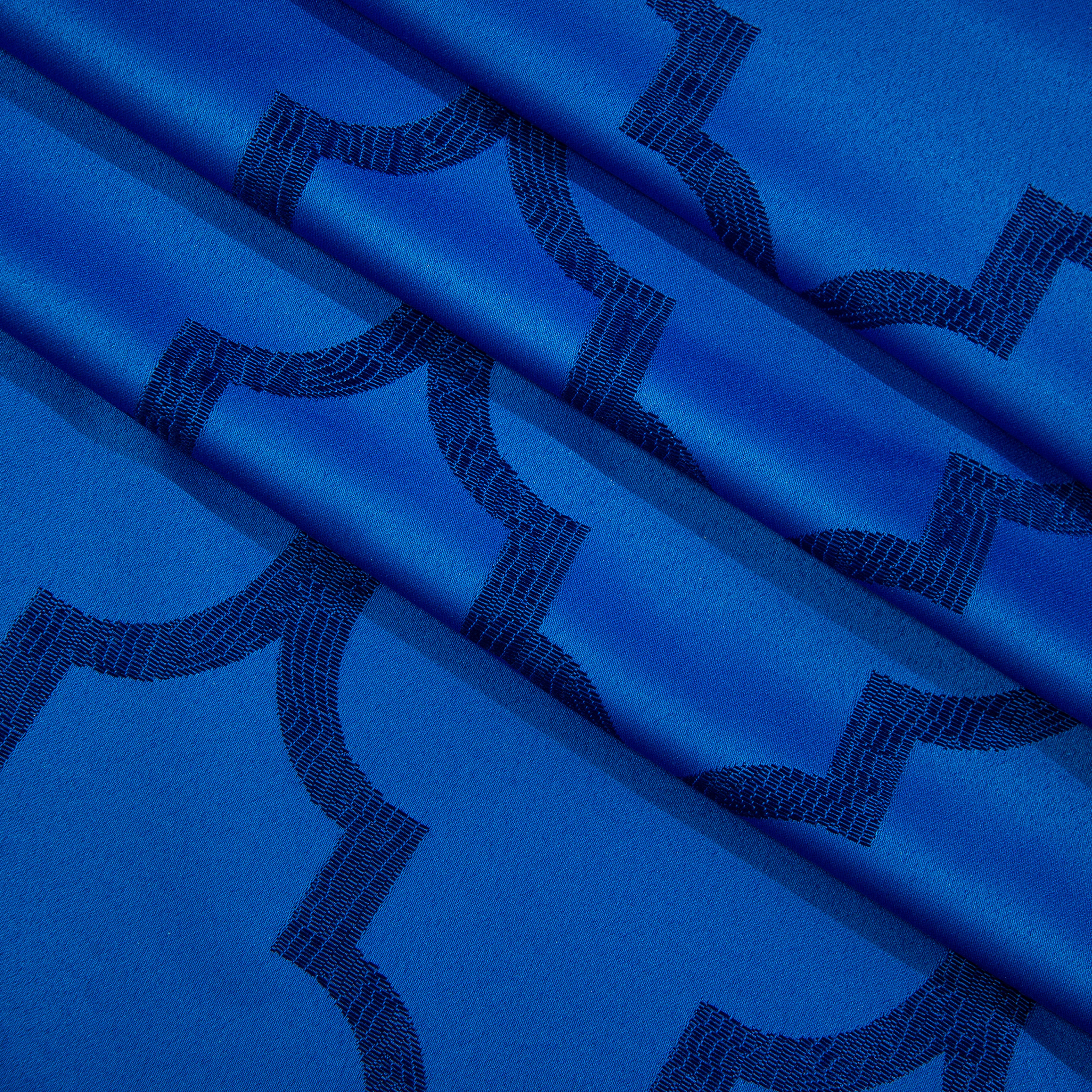 Everlaneas 2-Piece Quatrefoil - Moroccan Trellis Jacquard Look Curtain Panels- Attached Valance - 54" W x 84" L, Set of 2