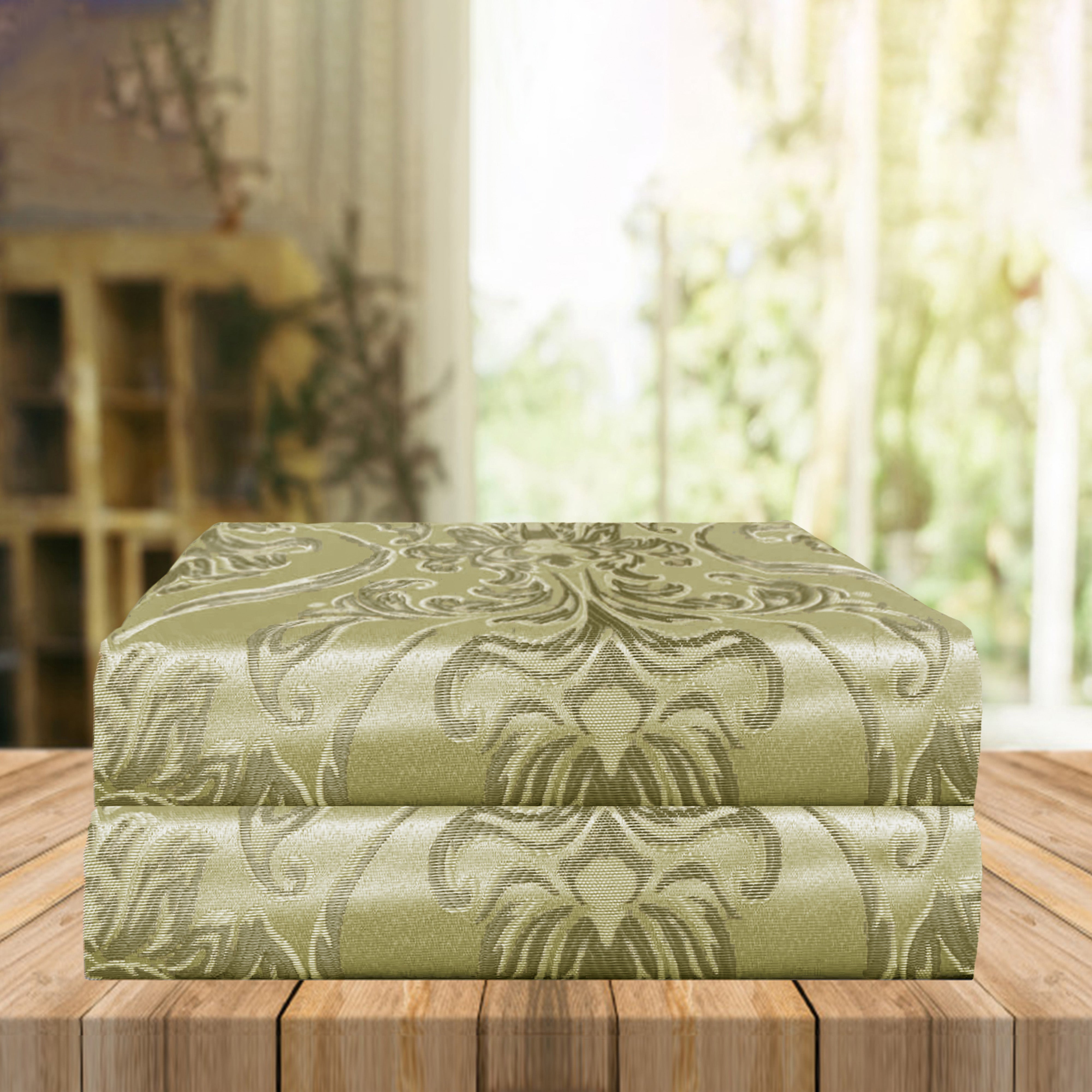 Everlaneas Set of 2 Penelope Jacquard Look Curtain Panels - 54" W x 84" L