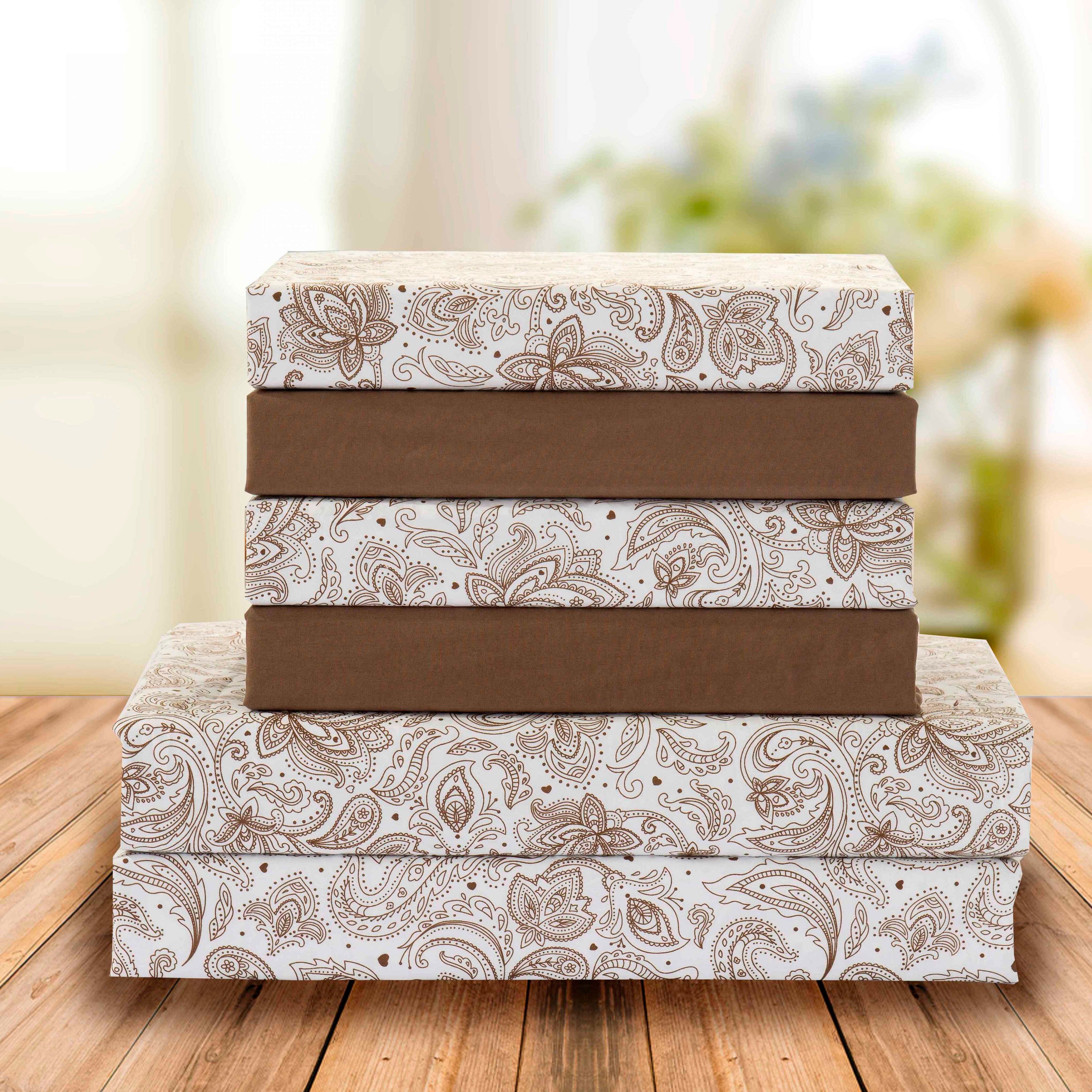 Everlaneas 6-Piece Paisley Printed Pattern - Soft as a Hotel Premium Quality Sheet Set