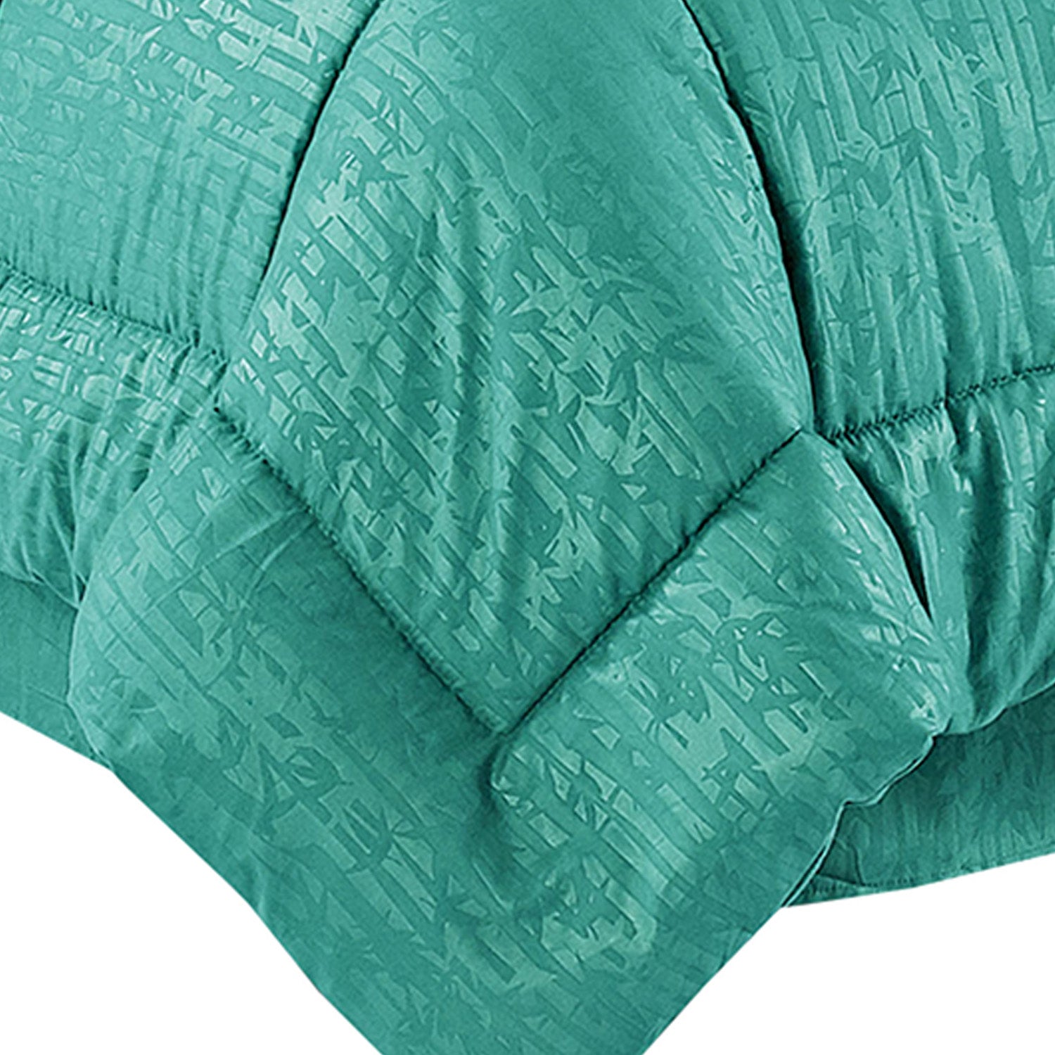 Everlaneas 8-Piece Bamboo Floral Pattern Comforter Set- Includes 4-Piece Sheet Set with Double Sided Storage Pockets